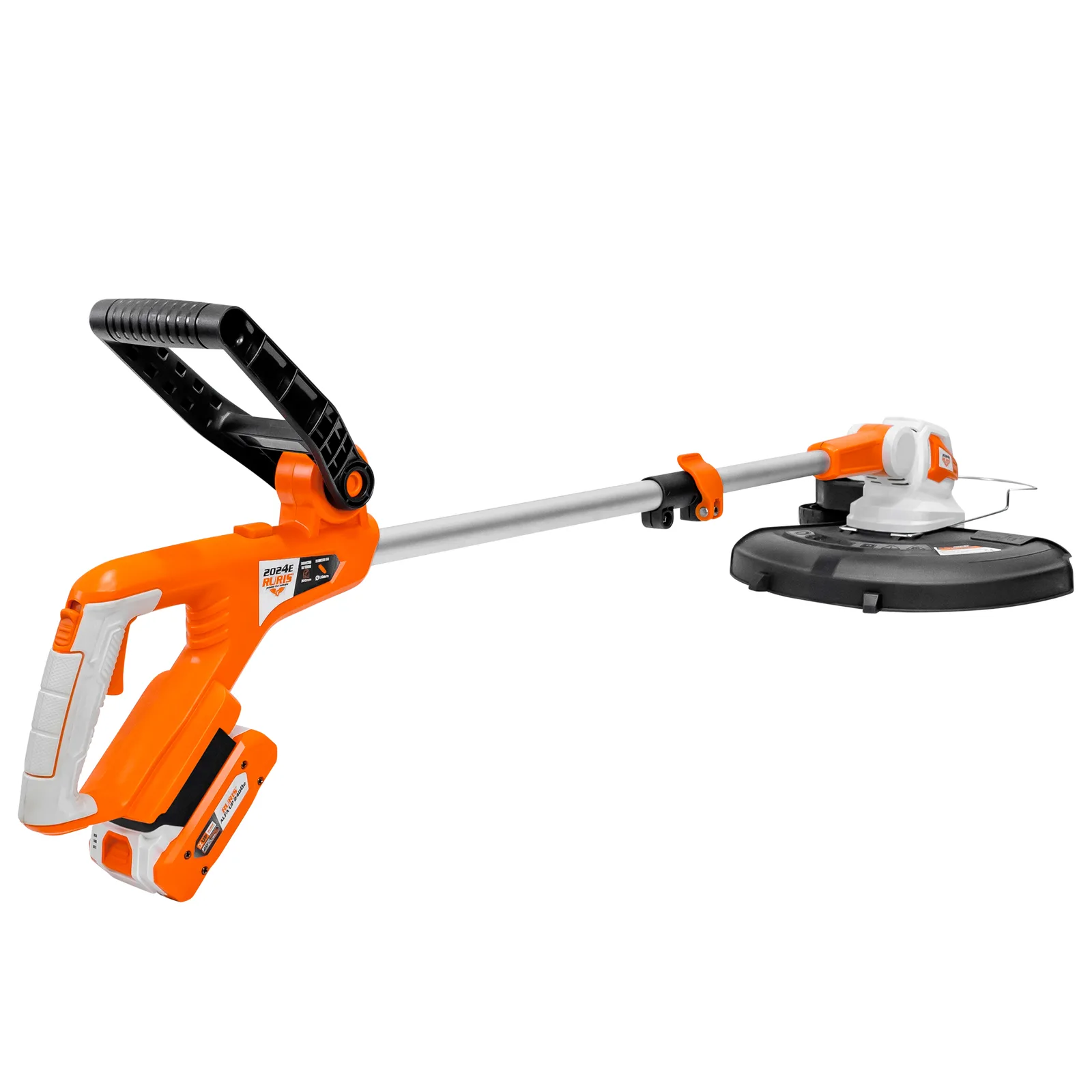 Trimmer pe acumulator RURIS 2024e, 20V, 4Ah, diametru taiere 300mm, diametru fir 1.6mm, fara acumulator si incarcator in setul de livrare