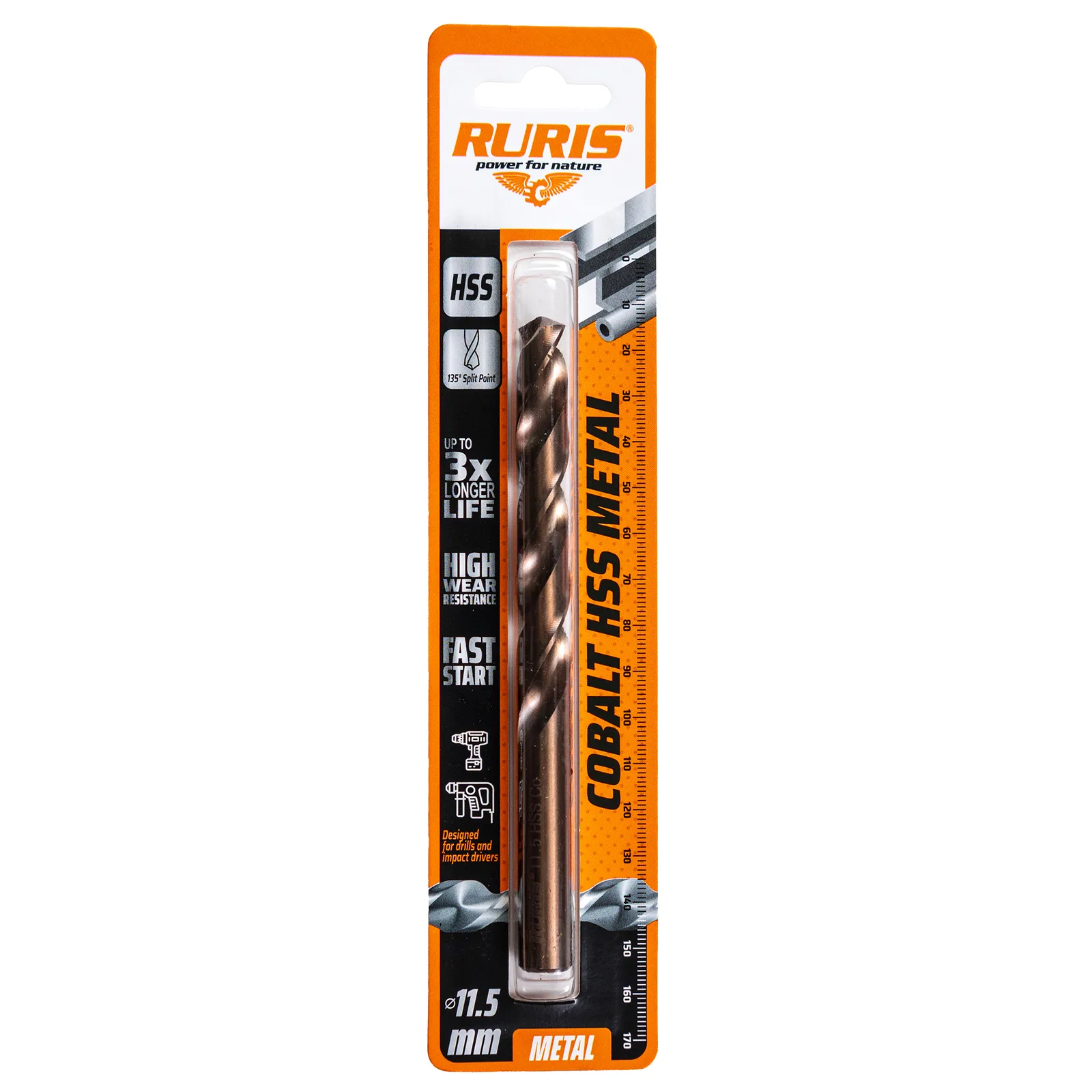 Burghiu RURIS cobalt hss metal 11.5 mm