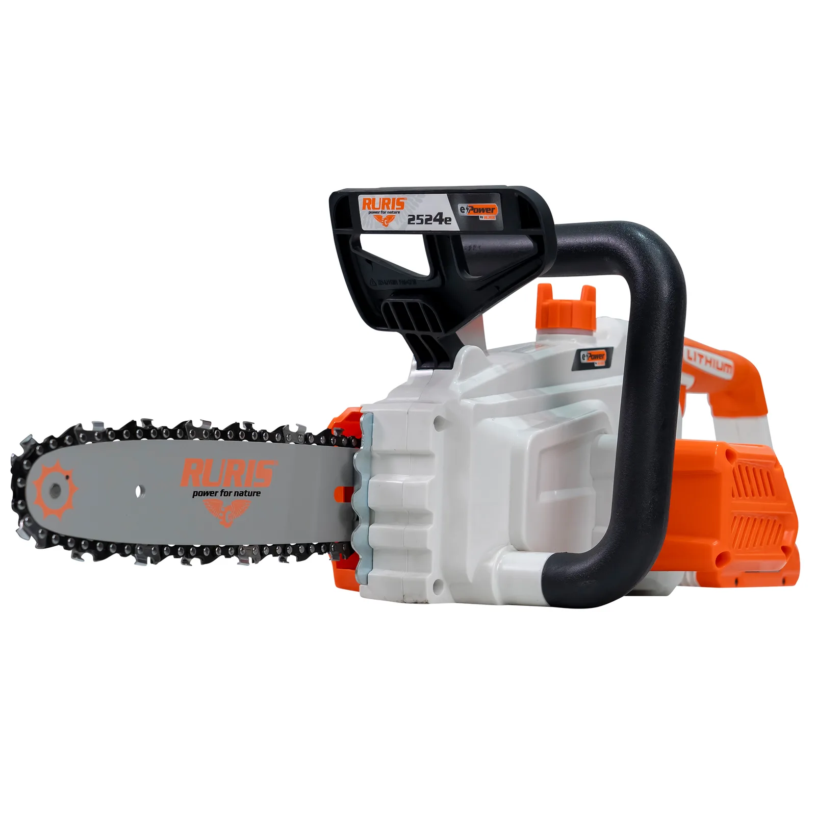 Electroferastrau pe acumulator RURIS 2524e Power Alfa Up, 20V, sina 250mm (10”), lant 3/8” 1.3mm, include acumulator 2400e X-Charge