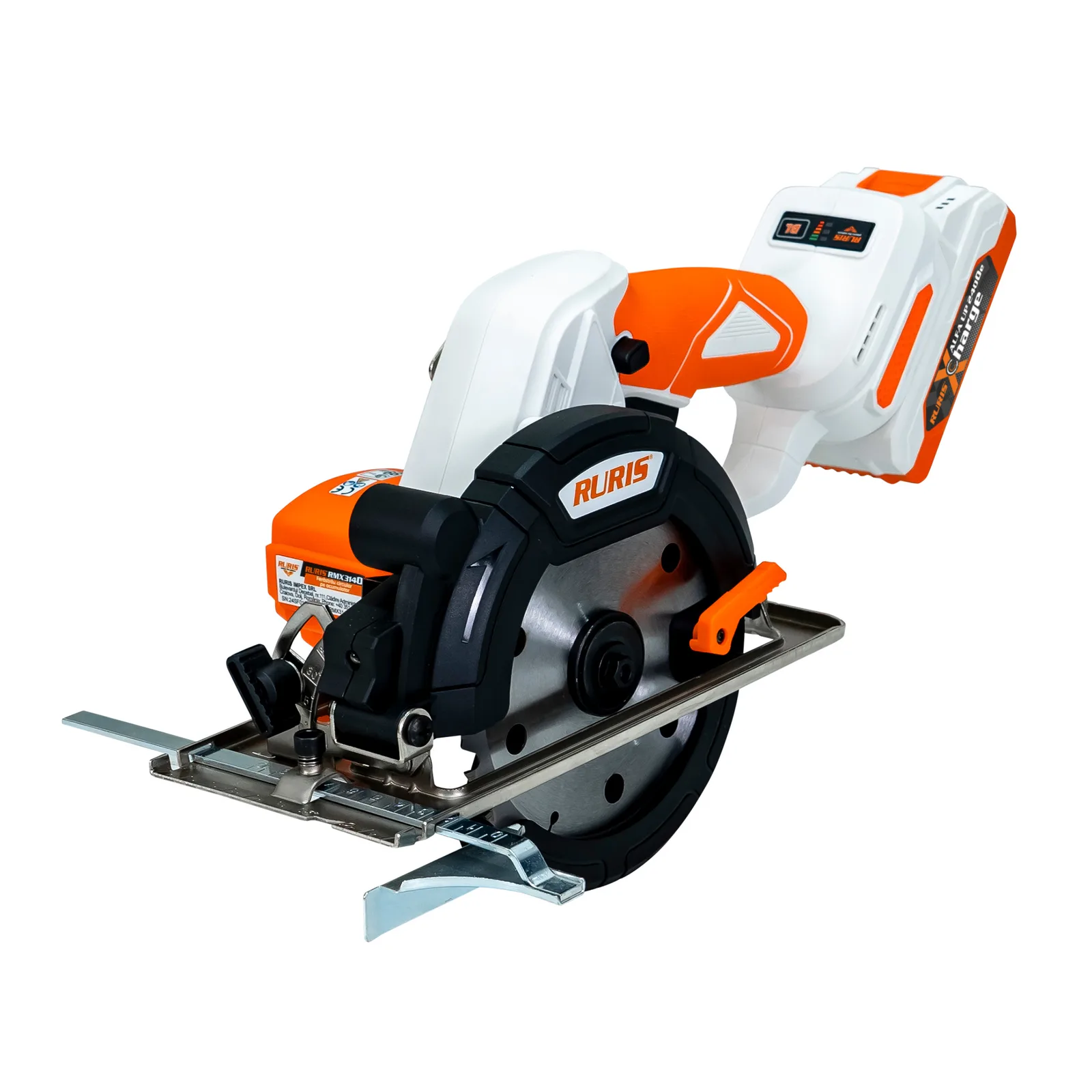 Ferastrau circular pe acumulator RURIS RMX3140 Power Alfa Up, disc 140mm, include acumulator 2400e X-Charge