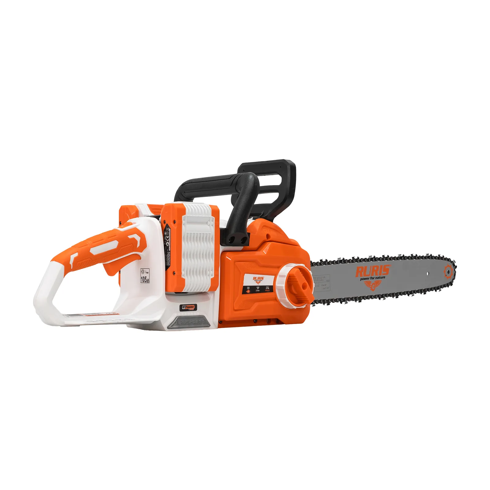 Electroferastrau pe acumulator RURIS 2744e, 2x20V, sina 400mm, viteza lant 25 m/s, include 2 acumulatori 2400e X-Charge
