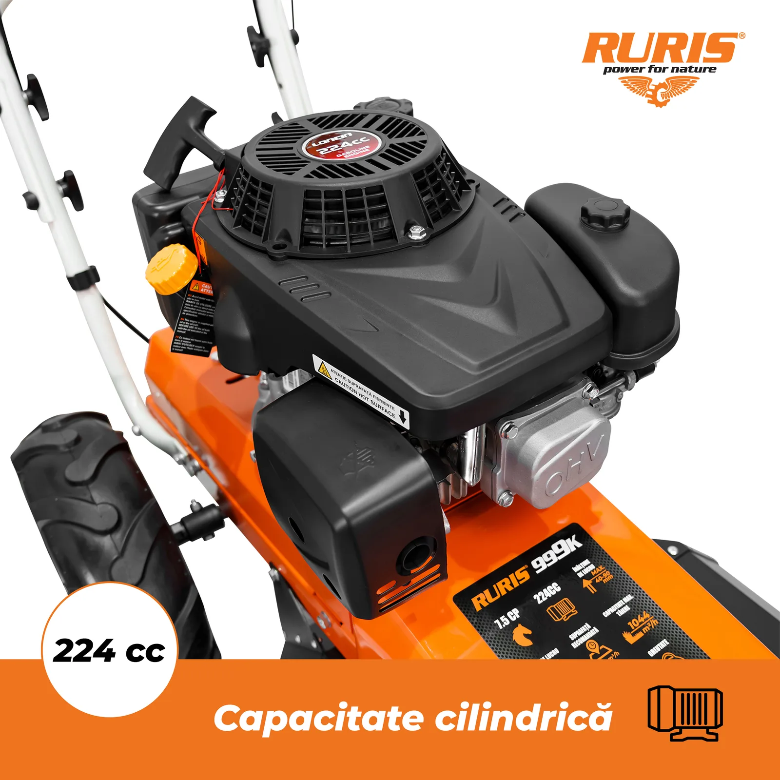 Motocositoare profesionala cu functie de mulcire RURIS 999k