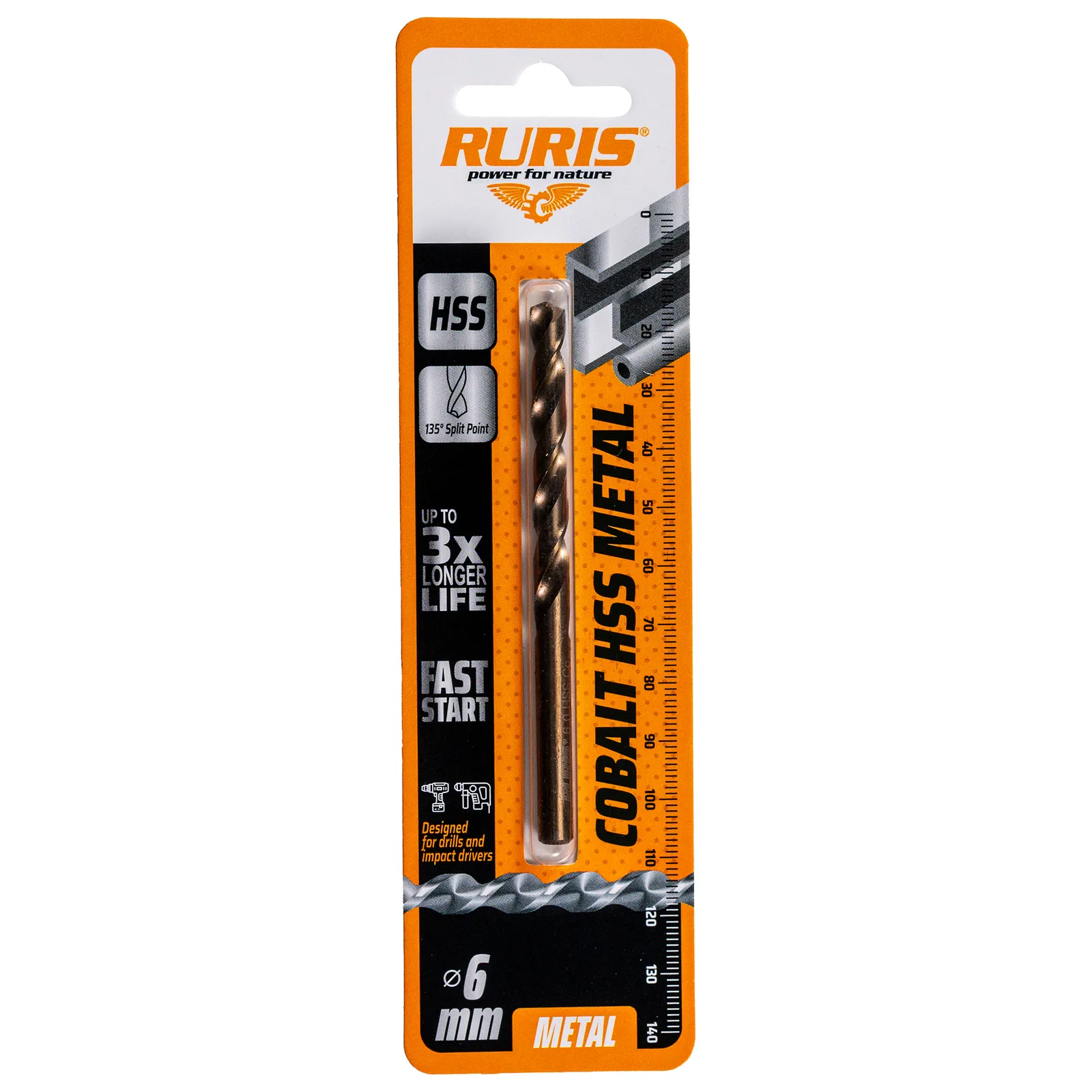 Burghiu RURIS cobalt hss metal 6 mm