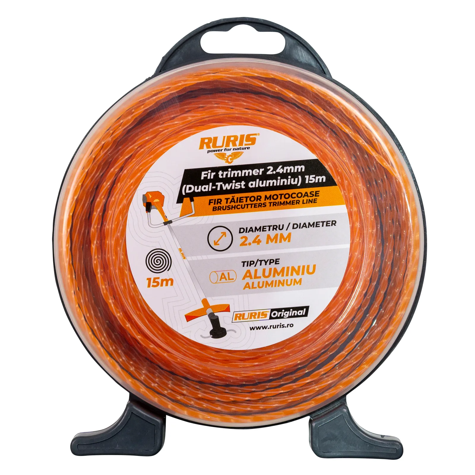 Fir trimmer 2.4mm {Dual-Twist aluminiu} 15m