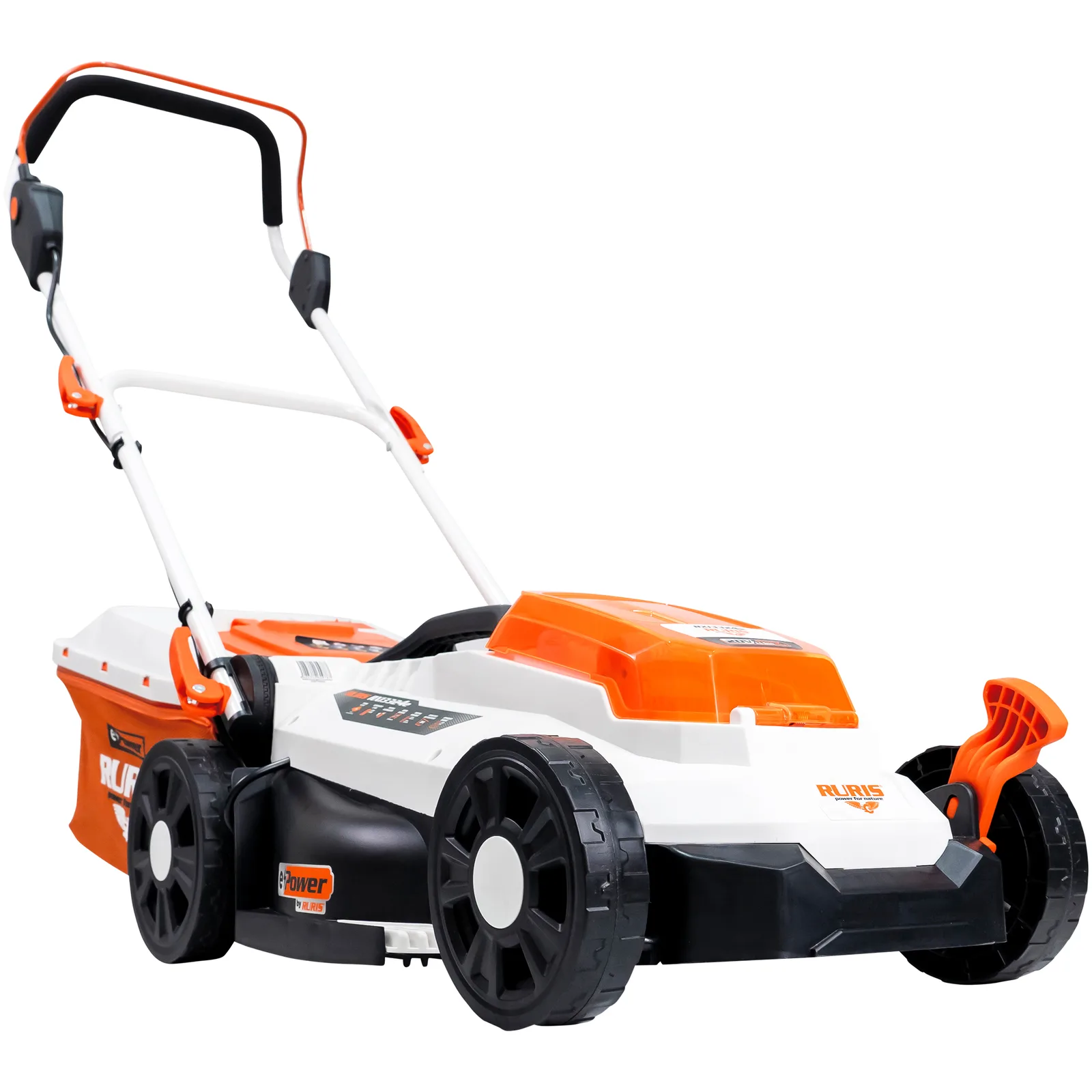 Masina de tuns gazon pe acumulator RURIS RXI3324e Power Alfa Up, 20V, latime de taiere 330mm, sac colector 30L, include acumulator si incarcator
