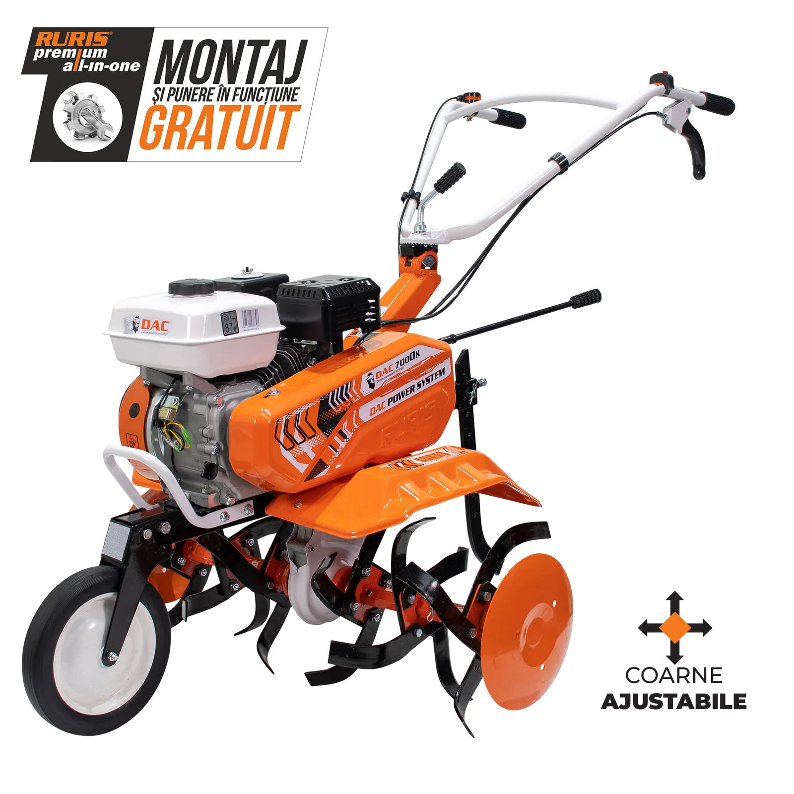 Motosapa DAC 7000k + roti cauciuc 4.00-8+rarita