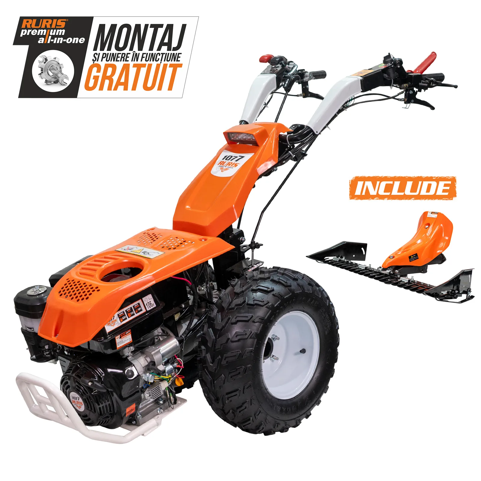 Motocultivator RURIS 1077C + lama de cosit CX77