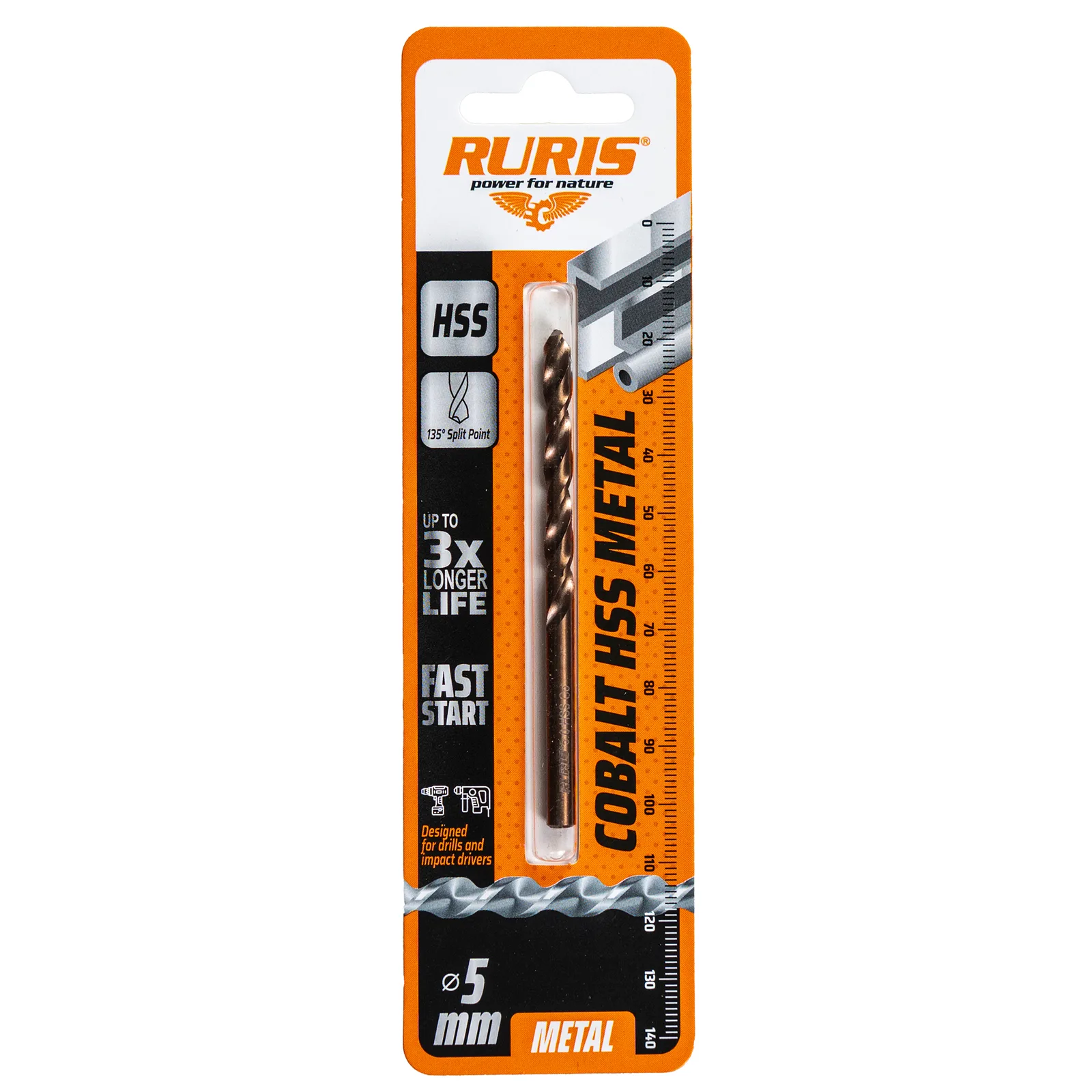 Burghiu RURIS cobalt hss metal 5 mm