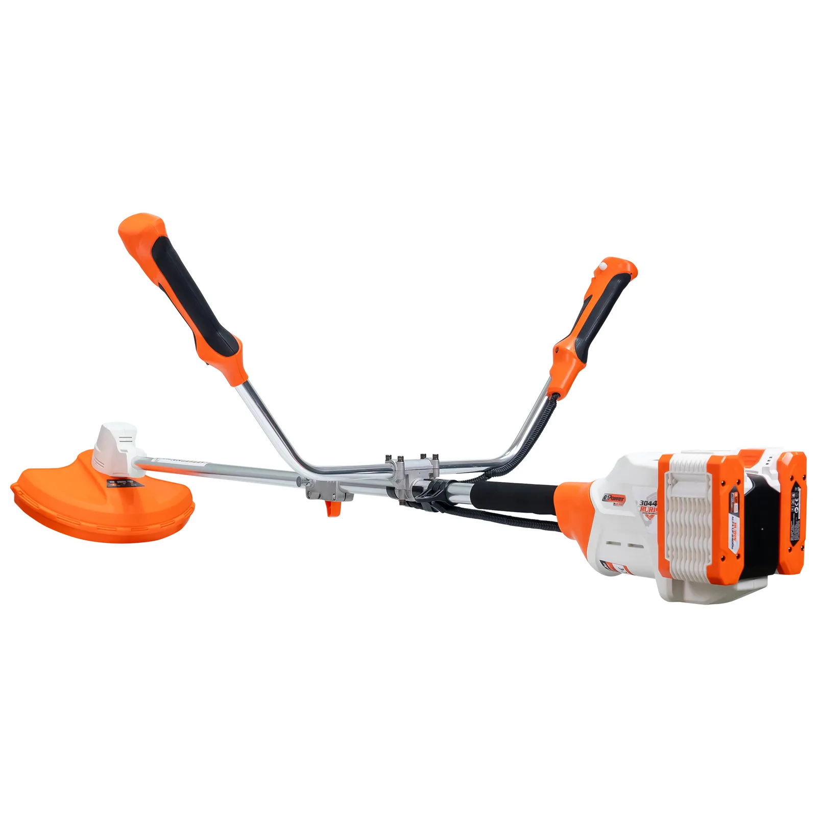 Motocoasa de umar pe acumulator RURIS 3044e Power Alfa Up, 2x20V, diametru taiere 300mm (fir) / 255mm (cutit), include 2 acumulatori 2400e X-Charge