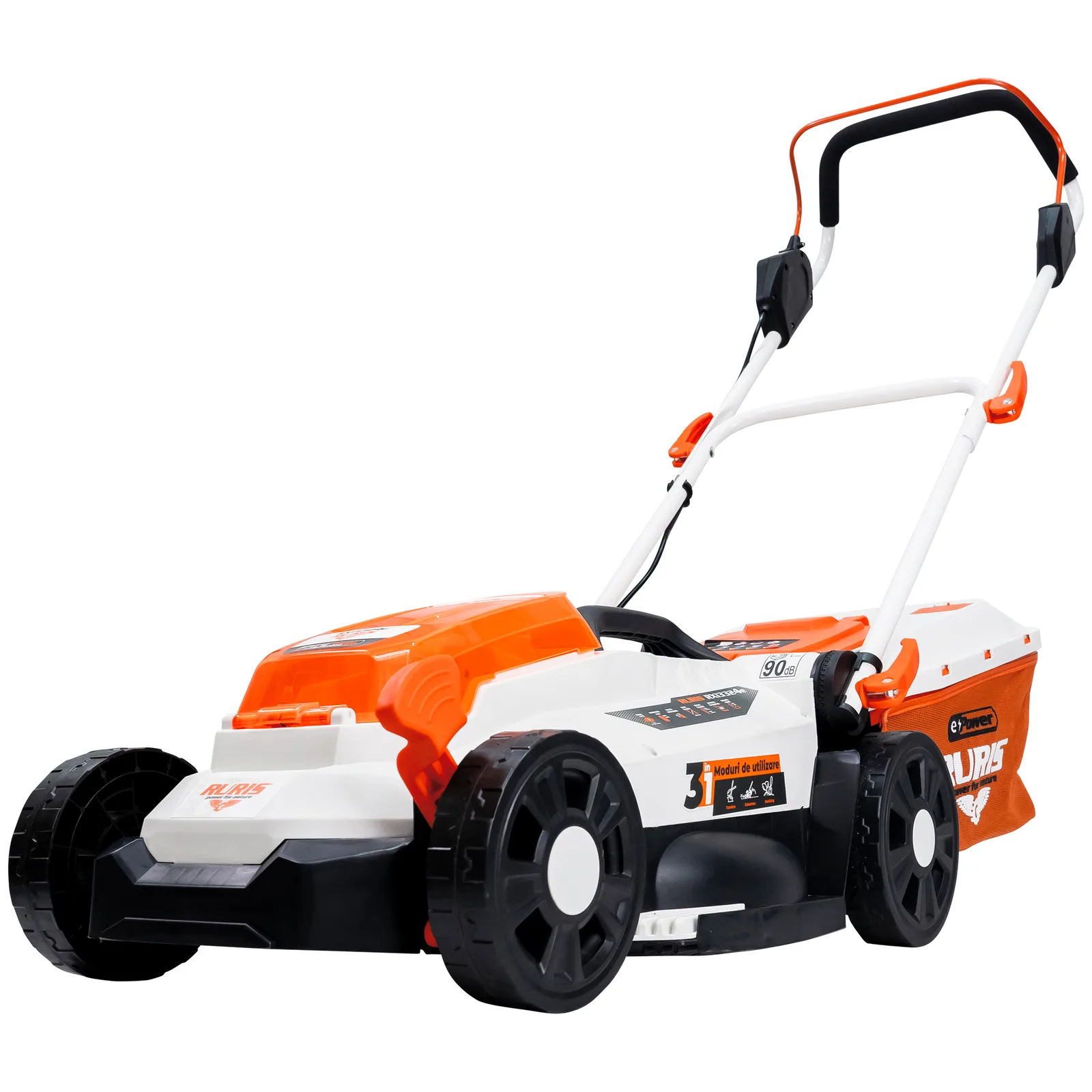 Masina de tuns gazon pe acumulator RURIS RXI3324e Power Alfa Up, 20V, latime de taiere 330mm, sac colector 30L, include acumulator si incarcator
