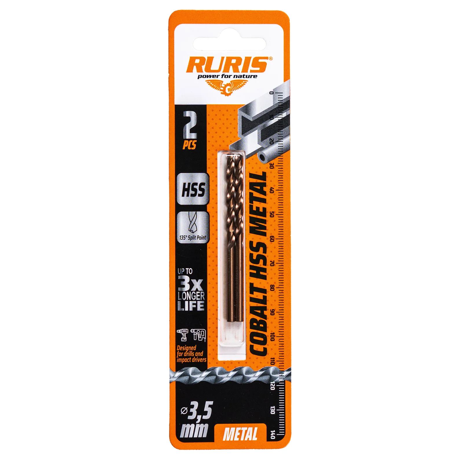 Burghiu RURIS cobalt hss metal 3.5 mm