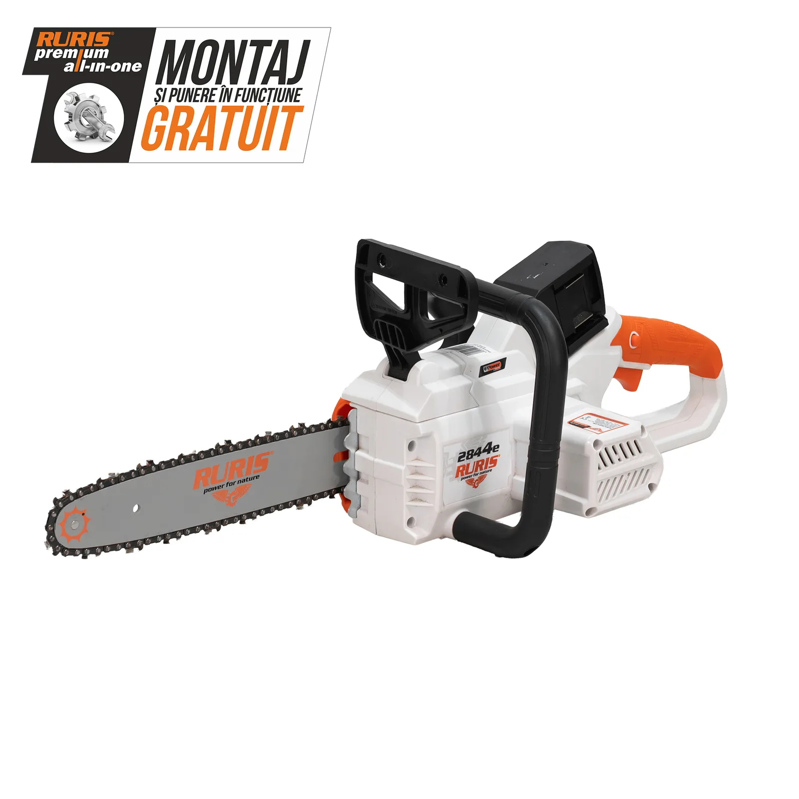 Electroferastrau pe acumulator RURIS 2844e, 2x20V, sina 300mm, greutate 3,8kg, fara acumulatori si incarcator in setul de livrare