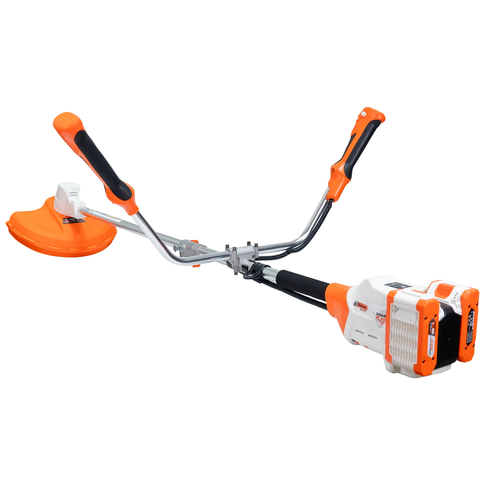 Motocoasa de umar pe acumulator RURIS 3044e Power Alfa Up, 2x20V, diametru taiere 300mm (fir) / 255mm (cutit), include 2 acumulatori 2400e X-Charge