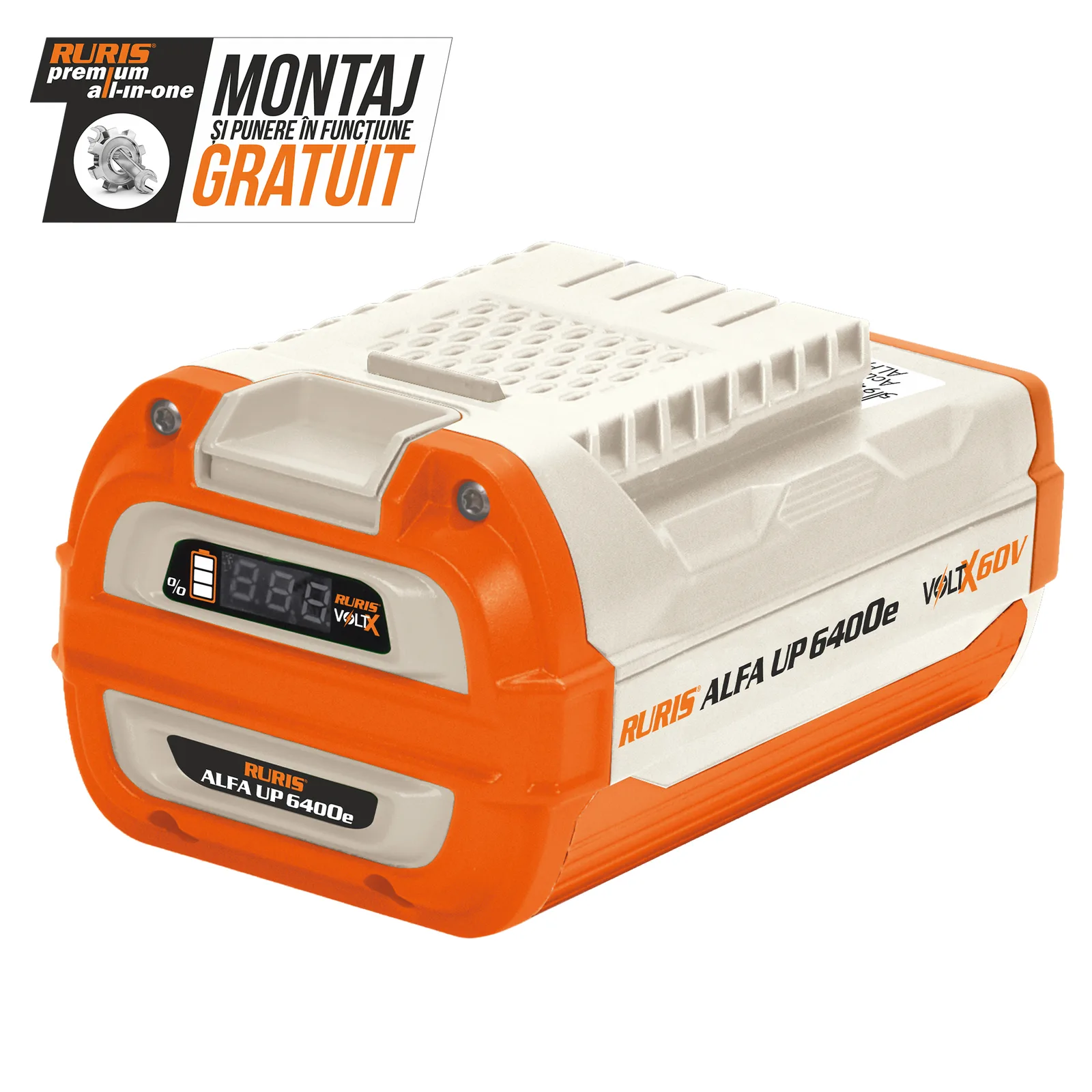 Acumulator RURIS Alfa Up 6400e, 60V, 4Ah, pentru platforma VoltX