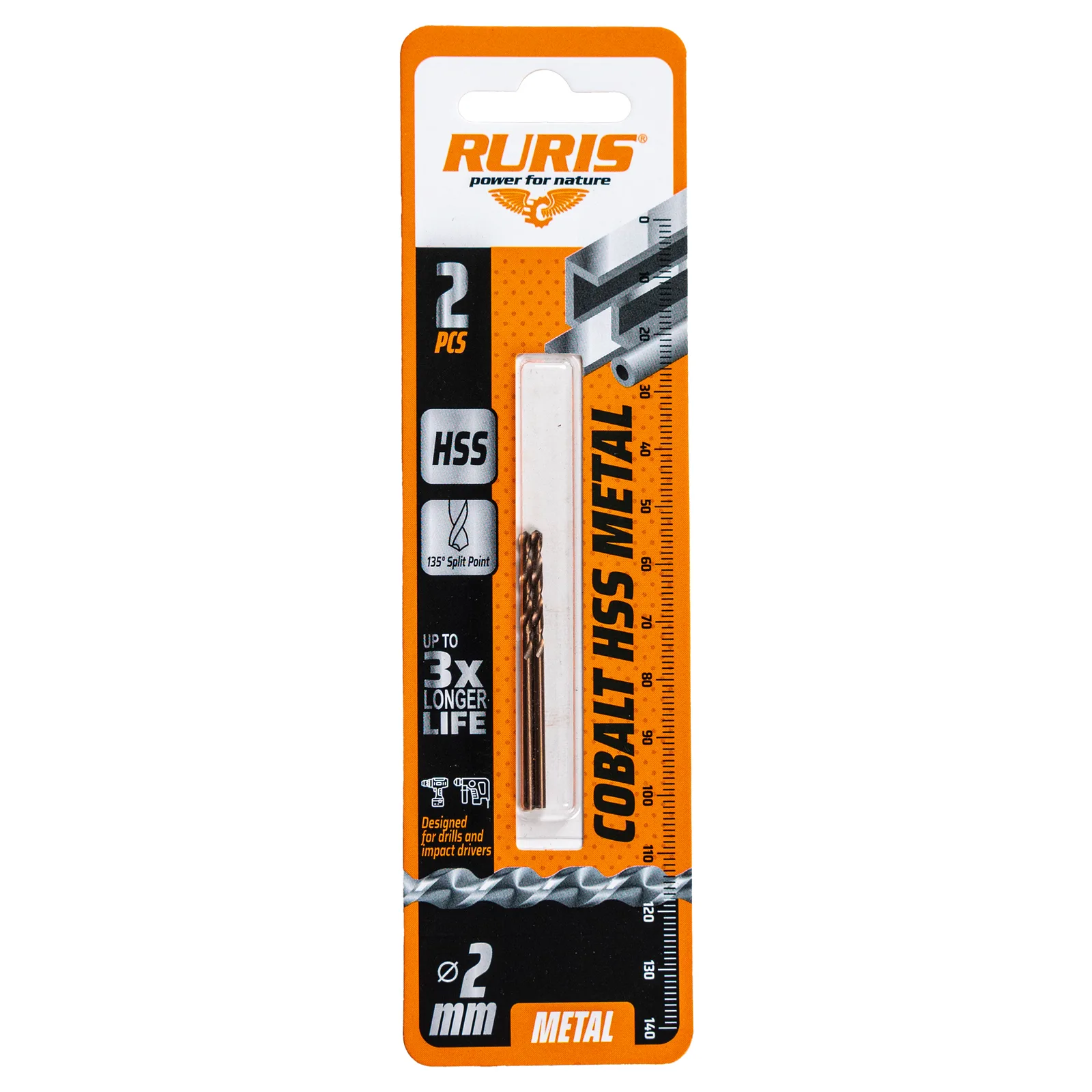 Burghiu RURIS cobalt hss metal 2 mm