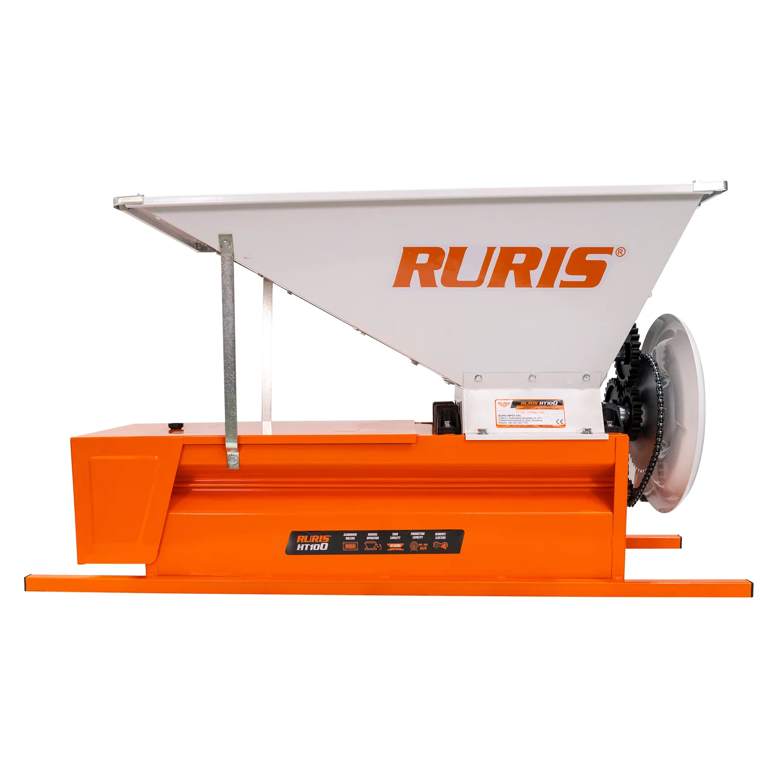Zdrobitor manual cu desciorchinare RURIS HT100