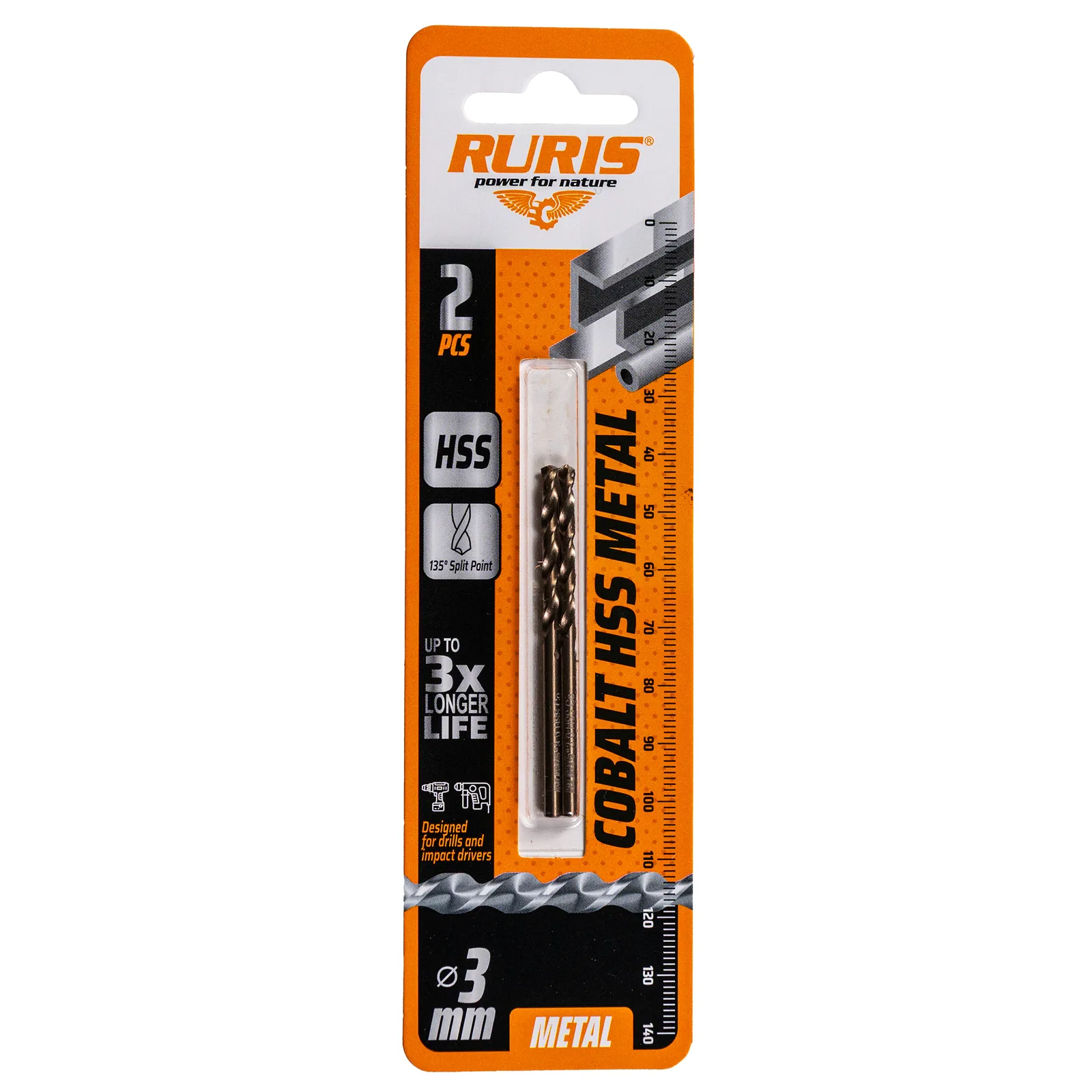Burghiu RURIS cobalt hss metal 3 mm