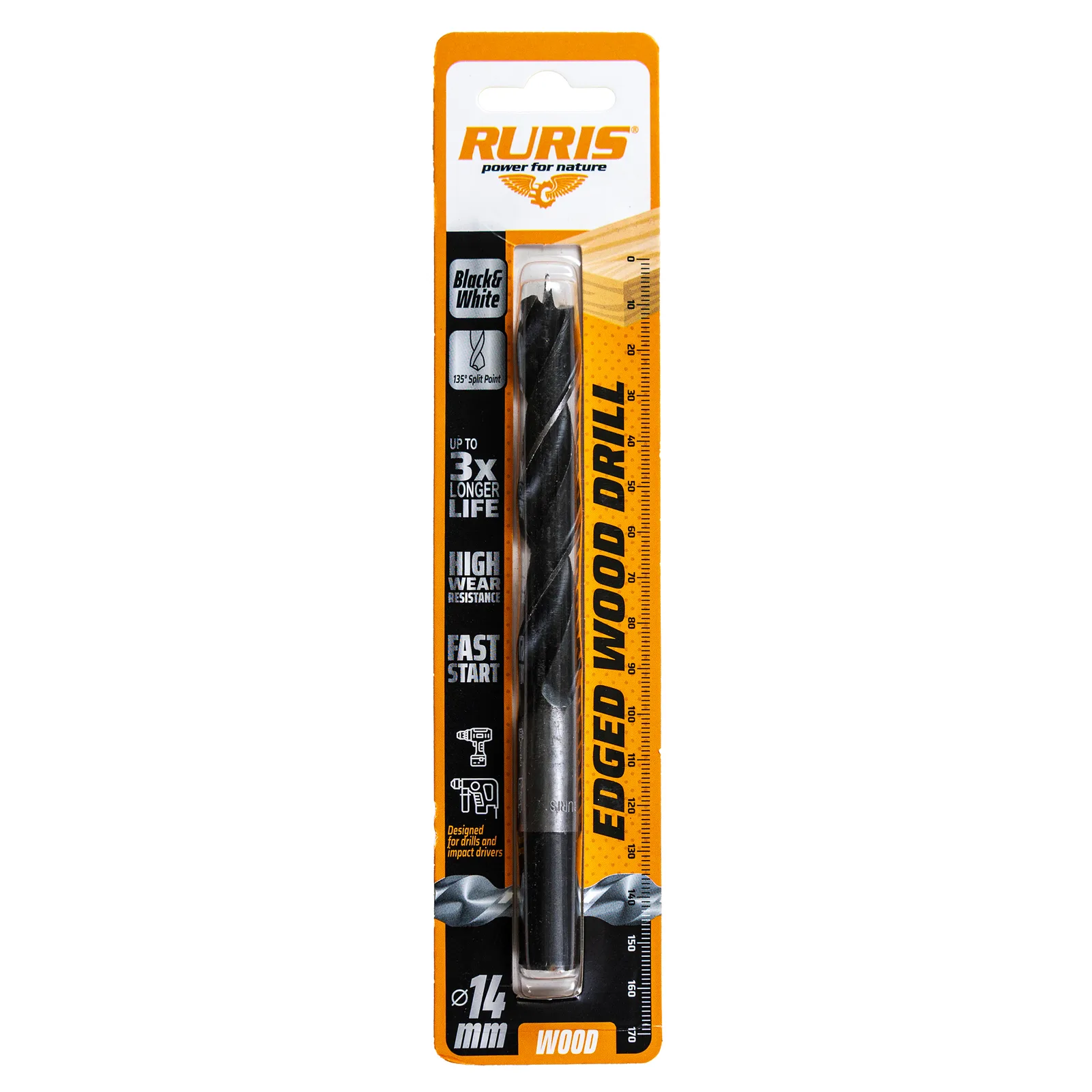 Burghiu RURIS lemn 14 mm