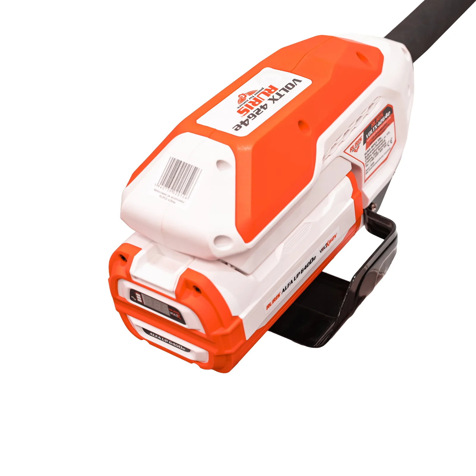Motocoasa de umar pe acumulator RURIS VoltX 4264e, 60V, diametru taiere 420mm (fir) / 350mm (cutit), fara acumulator si incarcator in setul de livrare