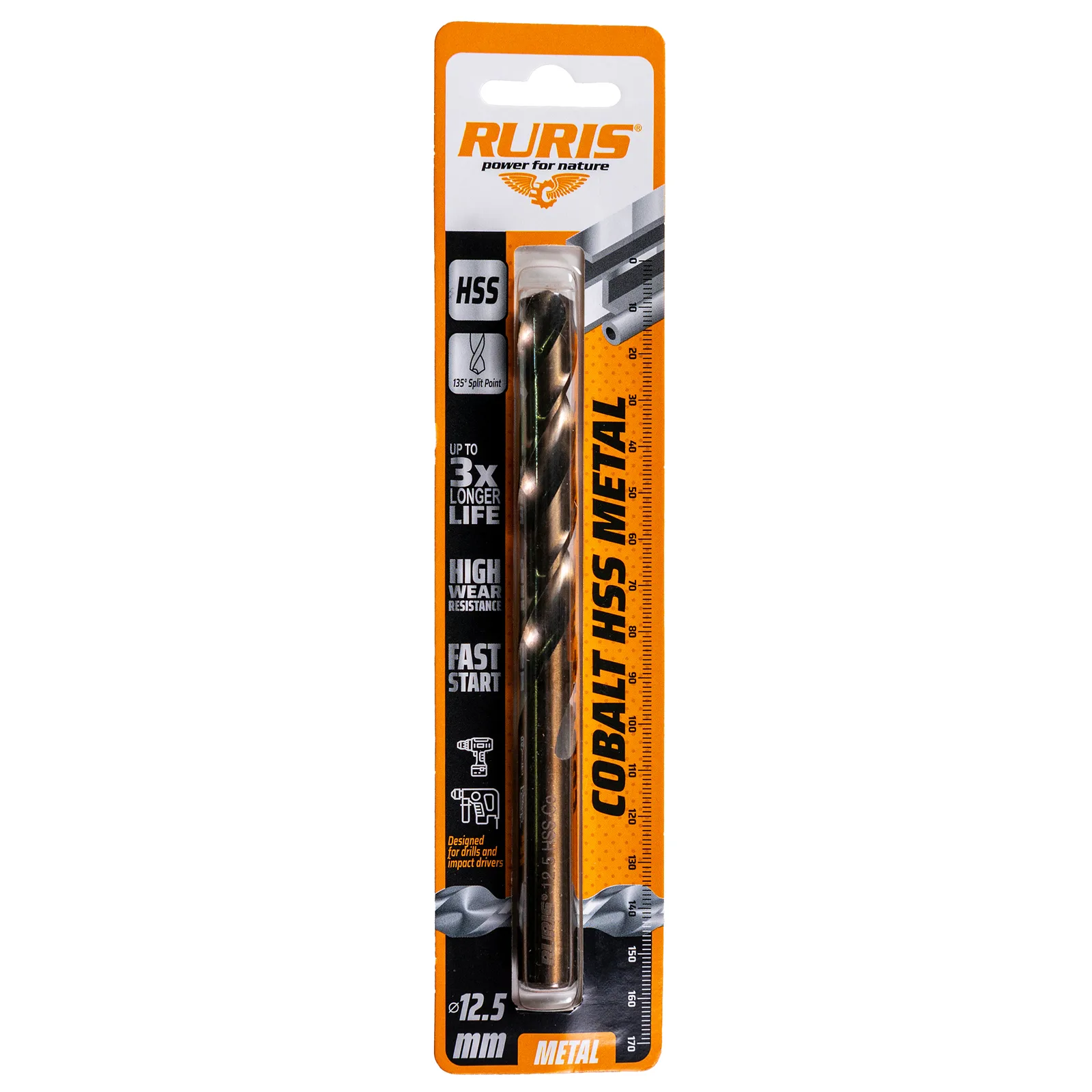 Burghiu RURIS cobalt hss metal 12.5 mm