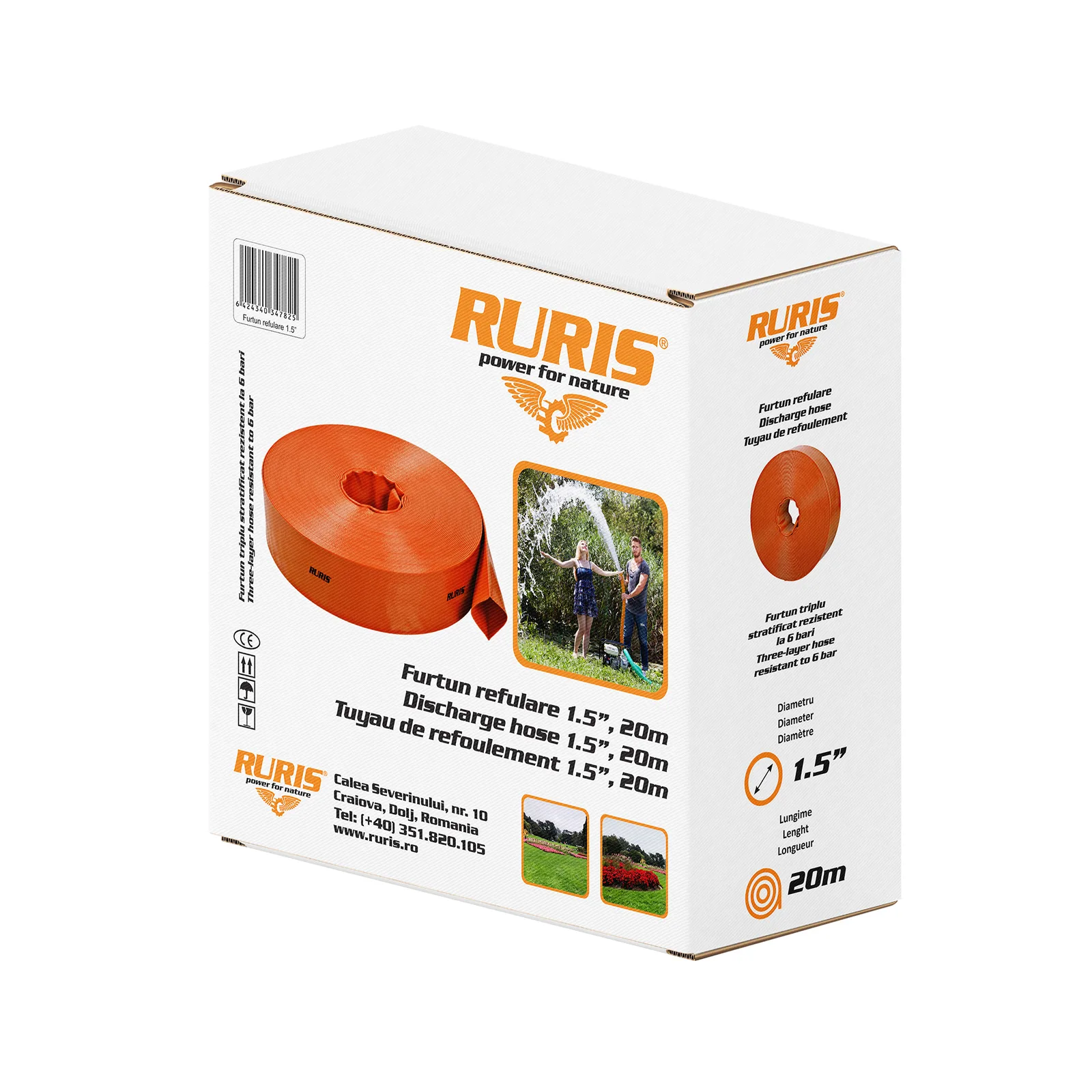 Furtun refulare 1.5″ 20m