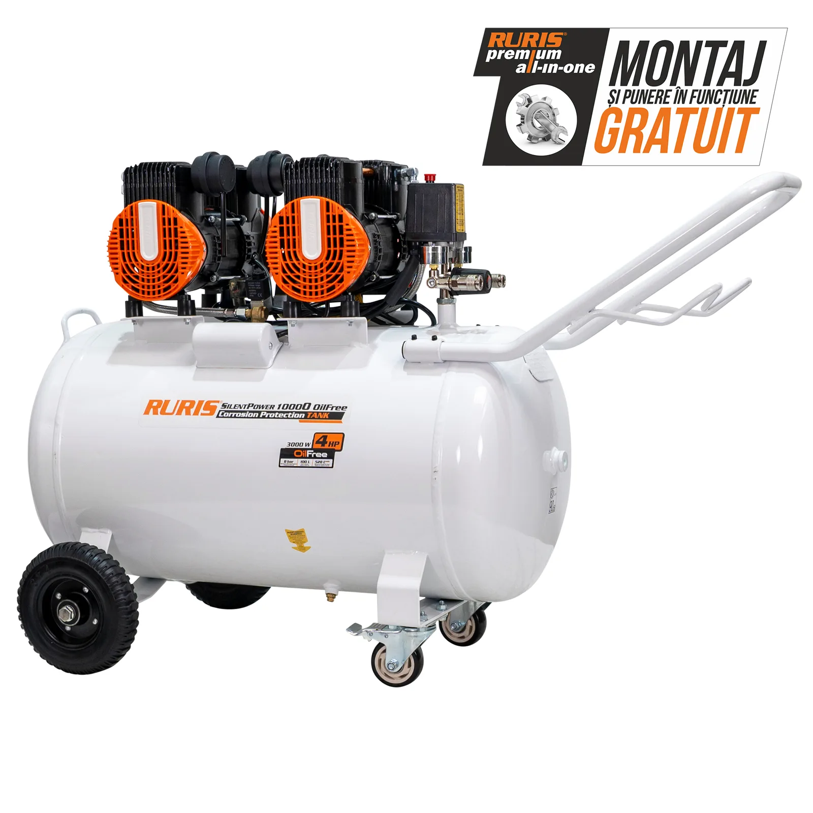 Compresor RURIS silent power 10000 oil free