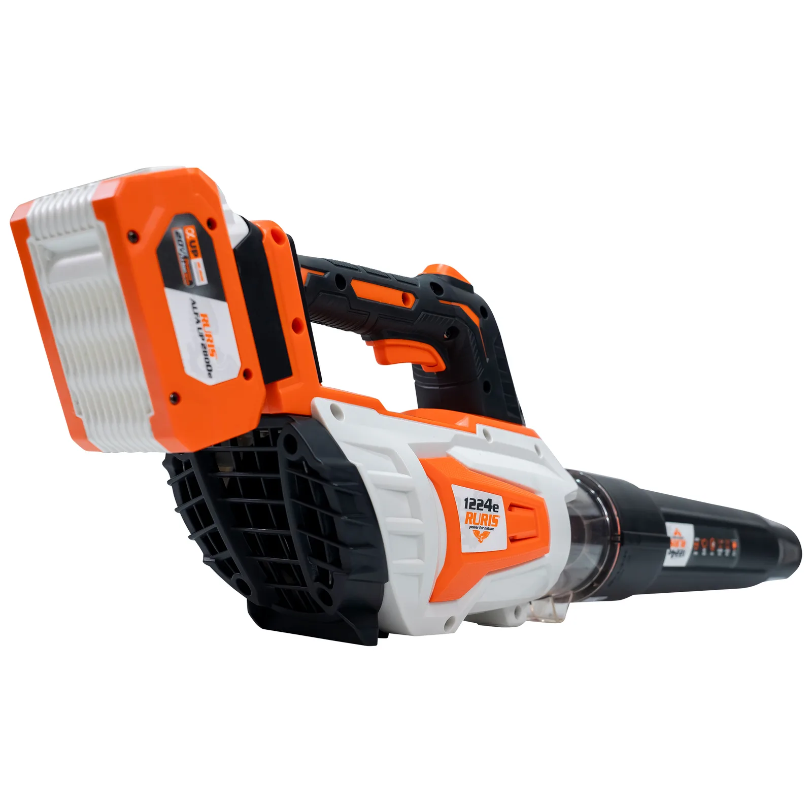 Suflanta pentru frunze pe acumulator RURIS 1224e, 20 V, 4 Ah, viteza aer 40 m/s, volum aer 570 mc/h, fara acumulator si incarcator in setul de livrare