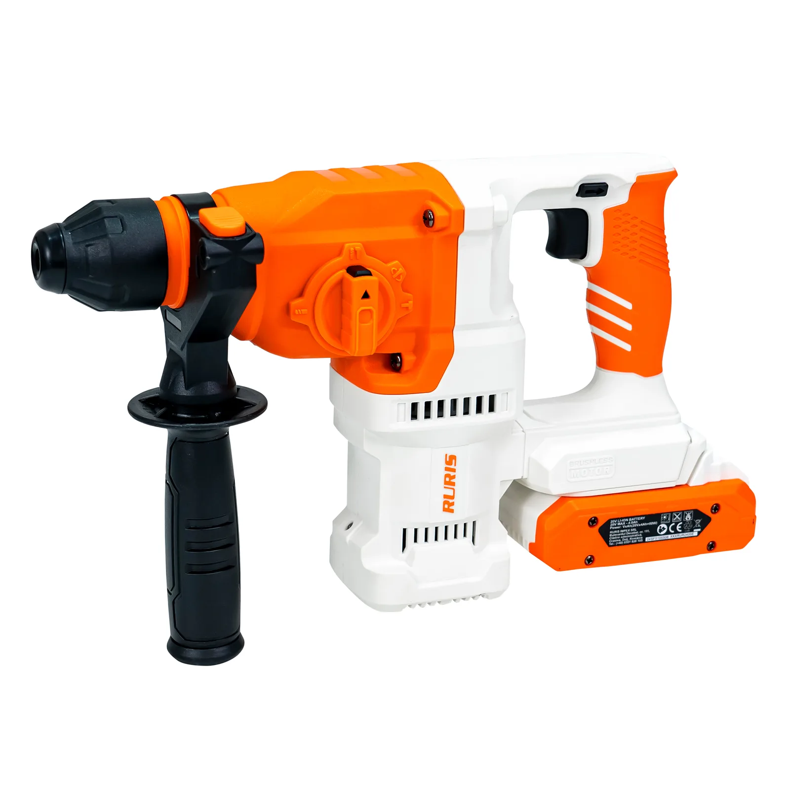 Ciocan rotopercutor pe acumulator RURIS RMX2813, SDS Plus cu daltuire si variolock, fara acumulator in setul de livrare