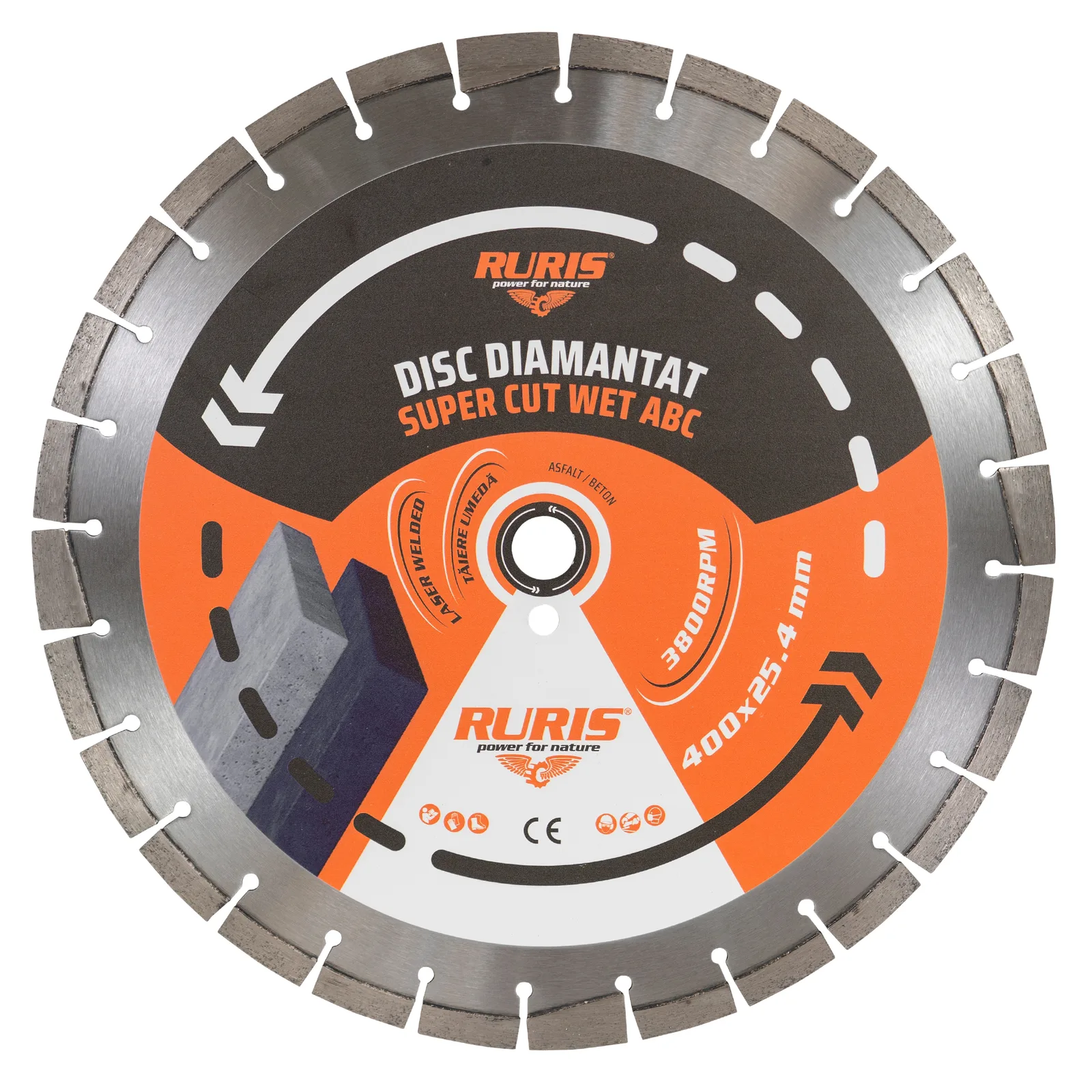 Disc RURIS super cut wet abc 400×25.4