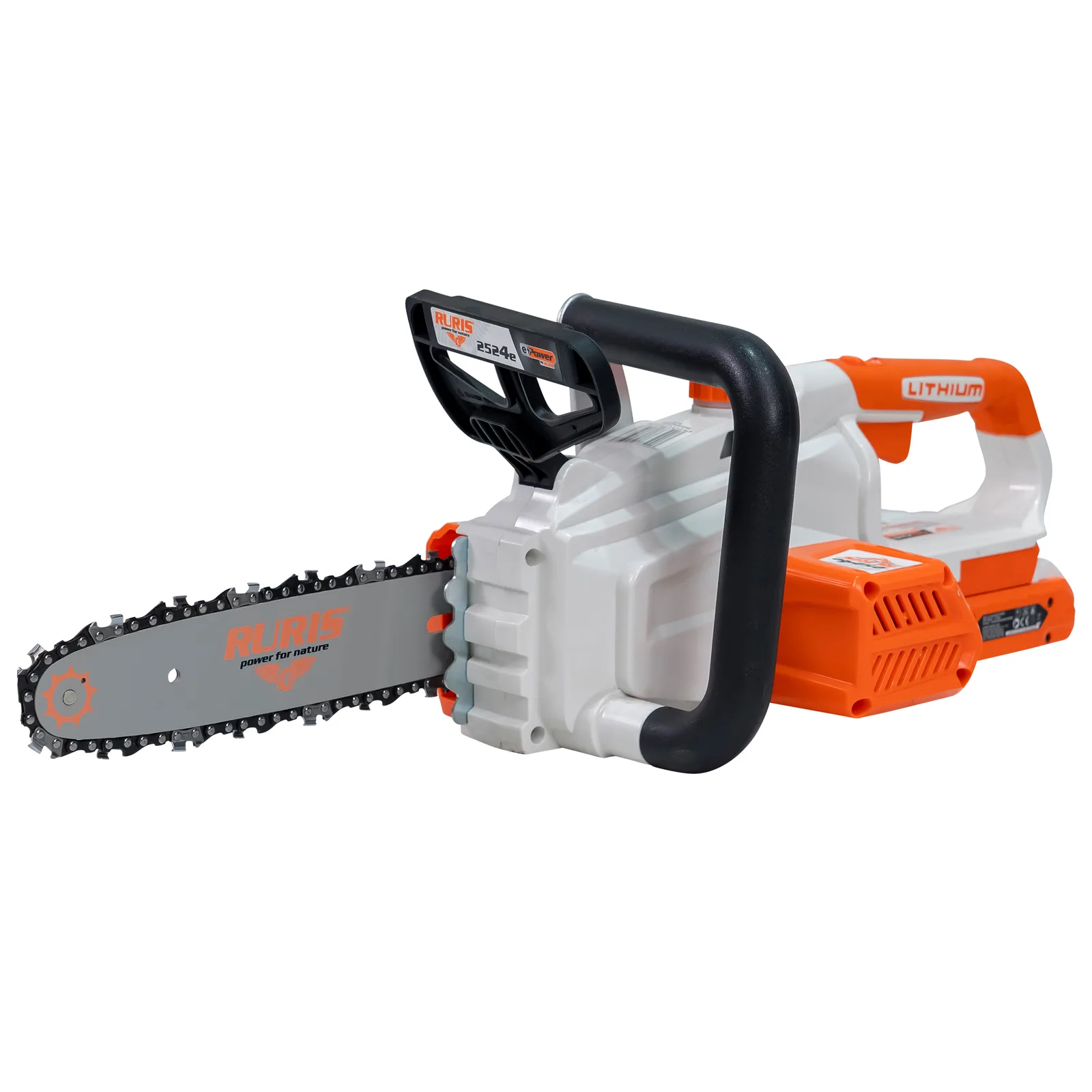 Electroferastrau pe acumulator RURIS 2524e Power Alfa Up, 20V, sina 250mm (10”), lant 3/8” 1.3mm, include acumulator 2400e X-Charge