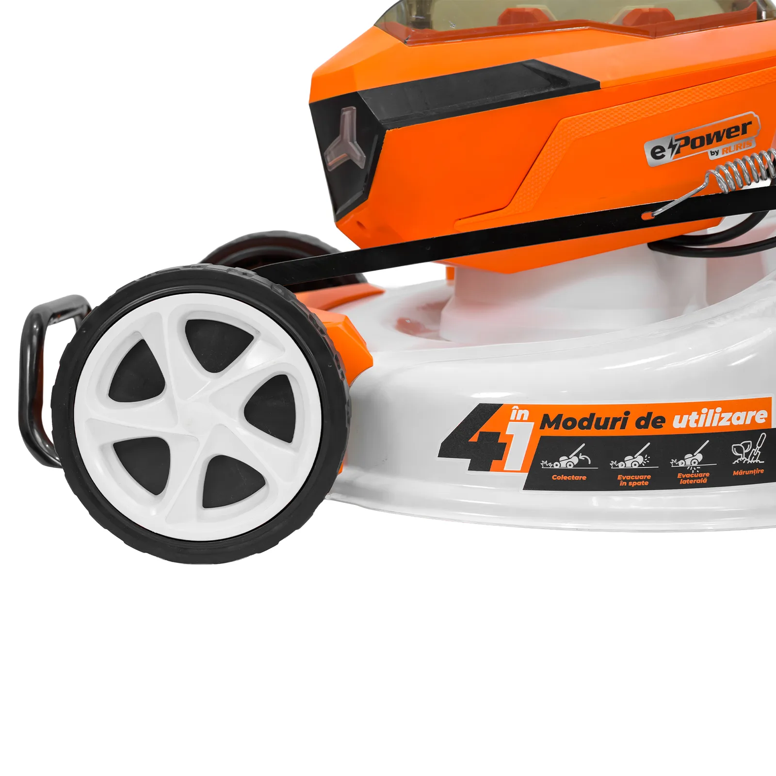 Masina de tuns gazon pe acumulator RURIS RXI4744e, 2x20V, autopropulsie, latime de taiere 470mm, include 2 acumulatori 2400e X-Charge