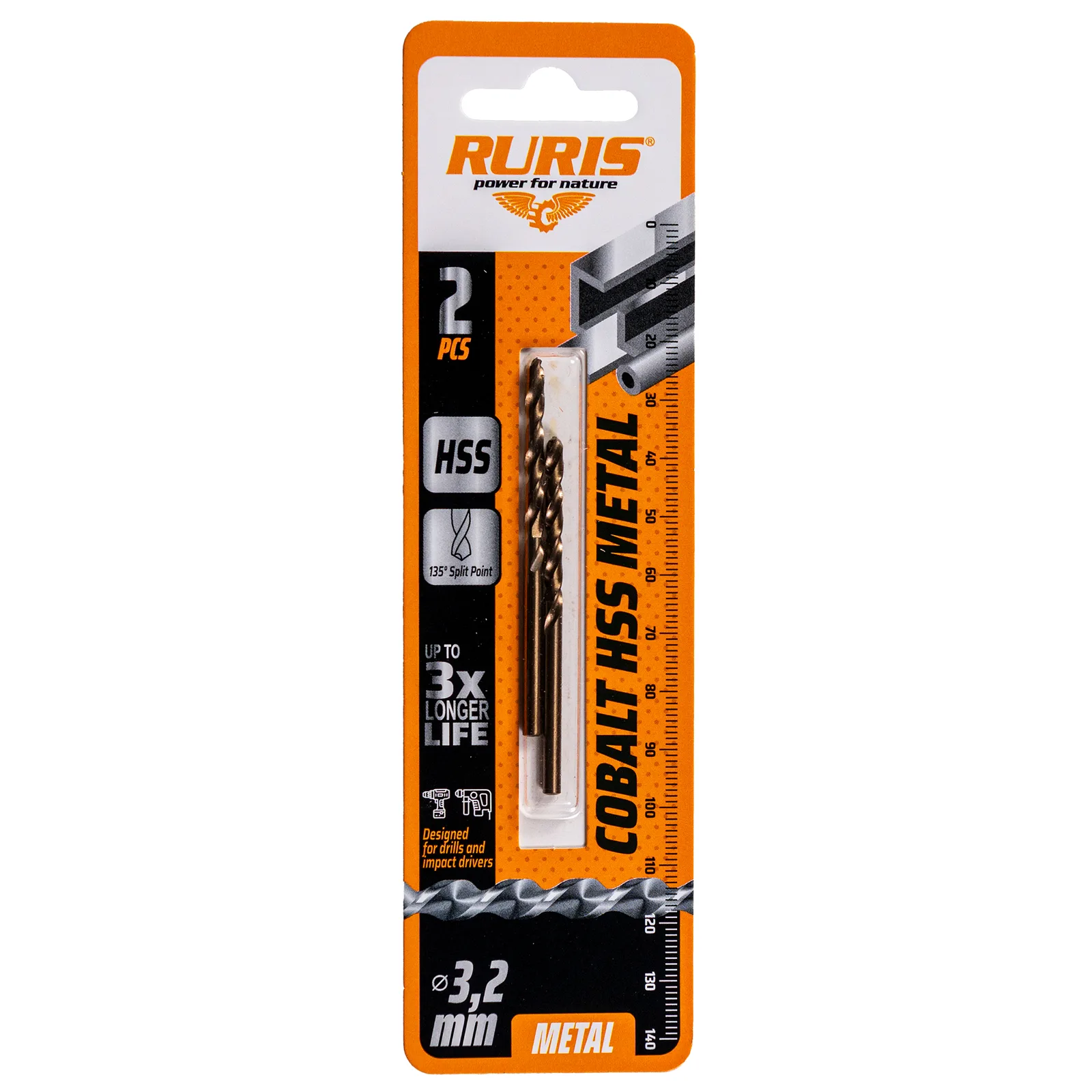 Burghiu RURIS cobalt hss metal 3.2 mm