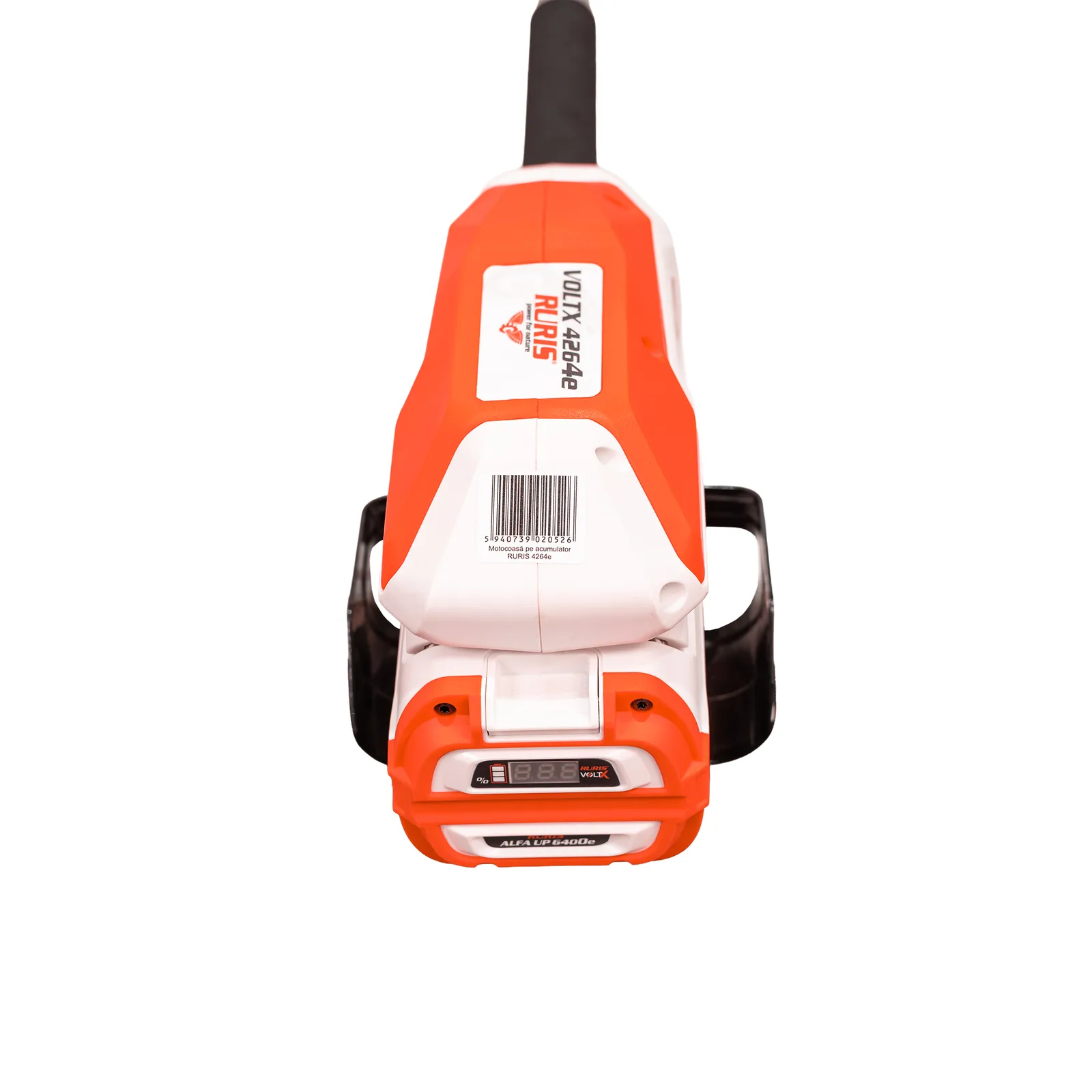 Motocoasa de umar pe acumulator RURIS VoltX 4264e, 60V, diametru taiere 420mm (fir) / 350mm (cutit), fara acumulator si incarcator in setul de livrare