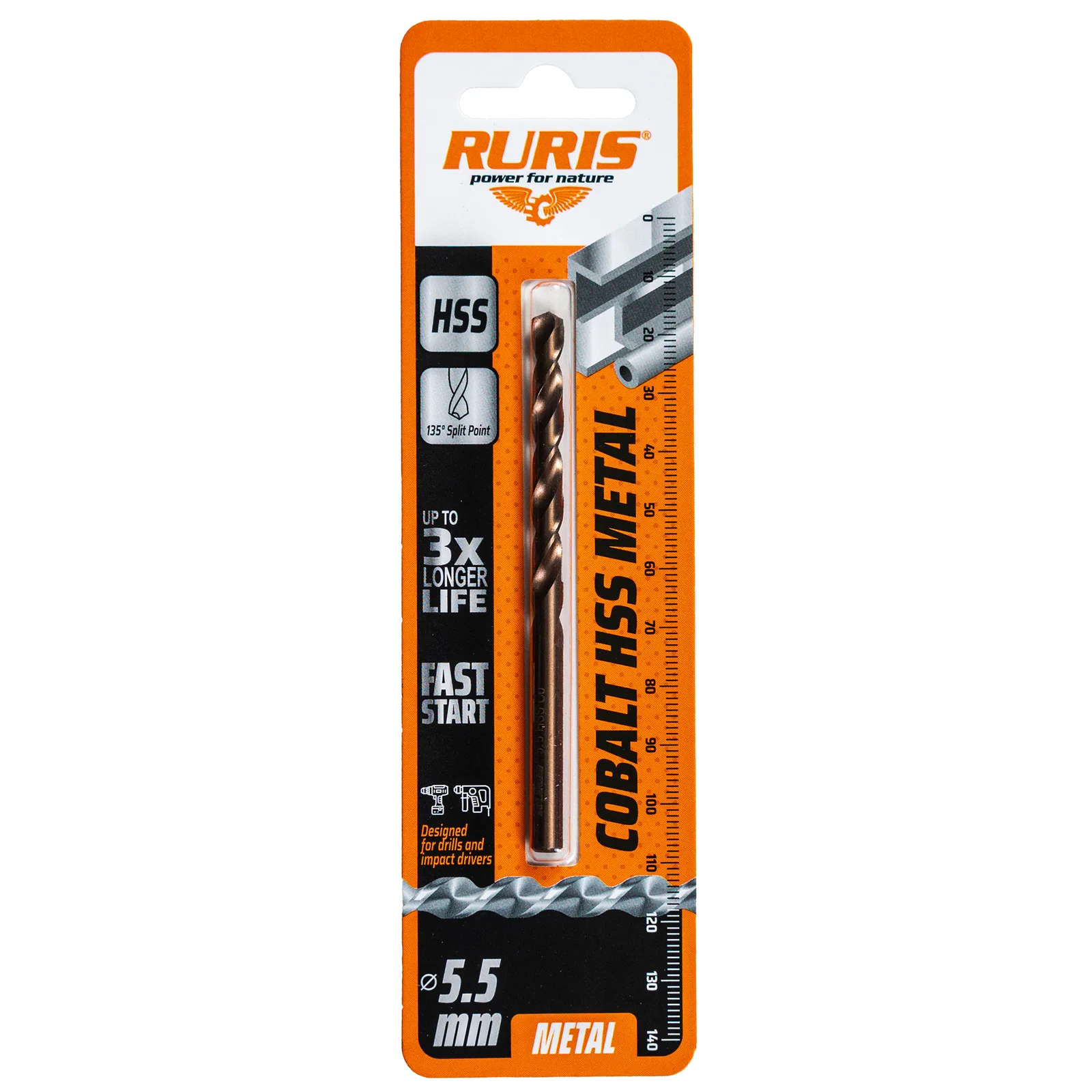 Burghiu RURIS cobalt hss metal 5.5 mm