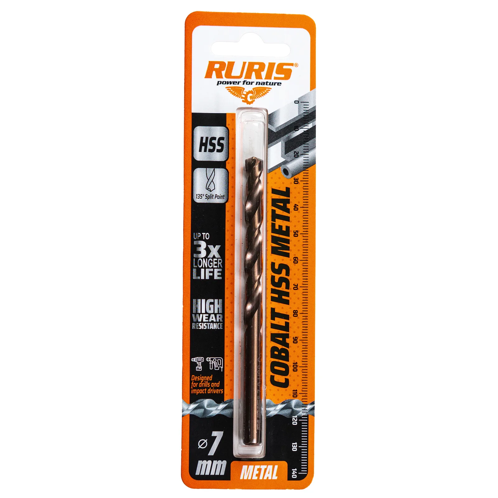 Burghiu RURIS cobalt hss metal 7 mm