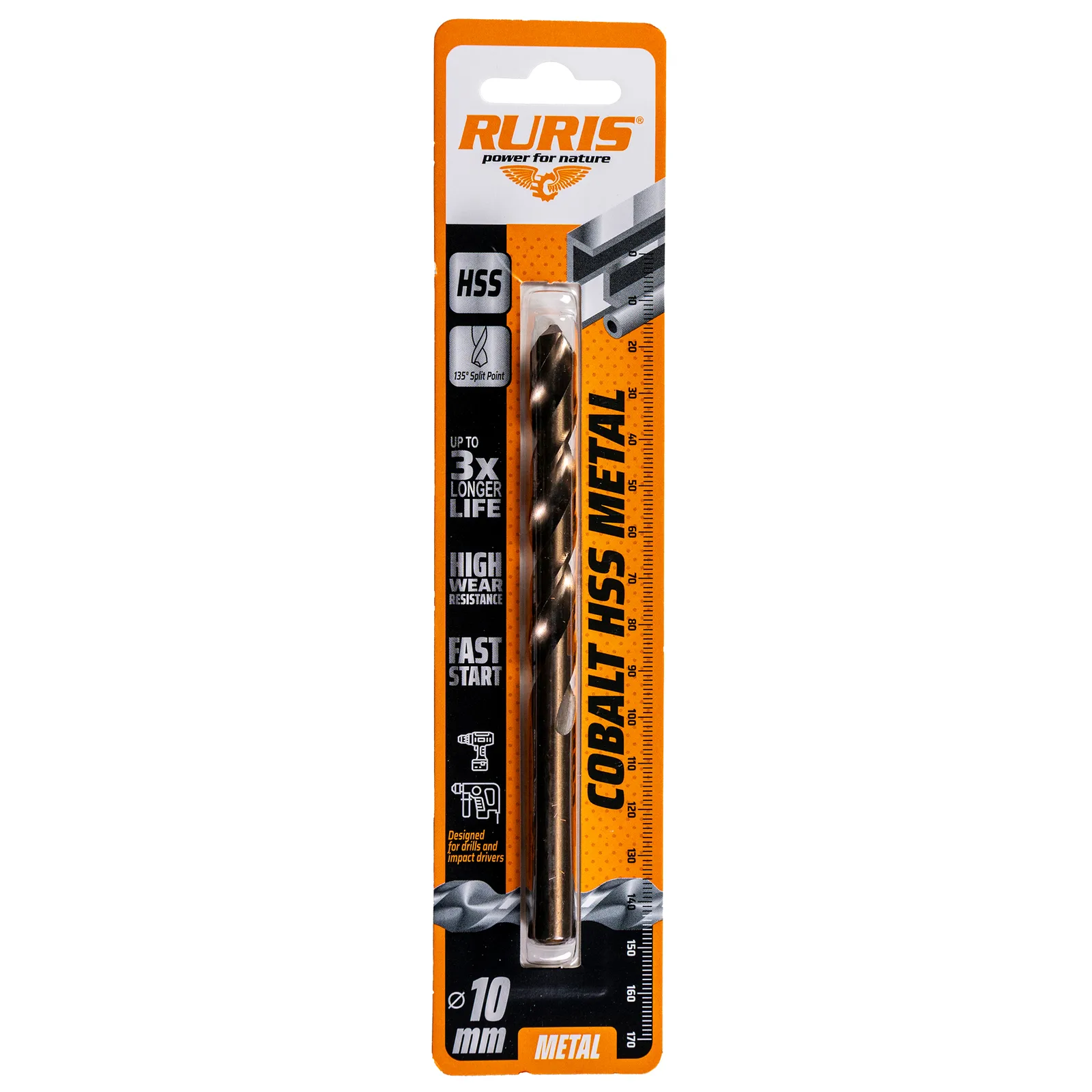 Burghiu RURIS cobalt hss metal 10 mm