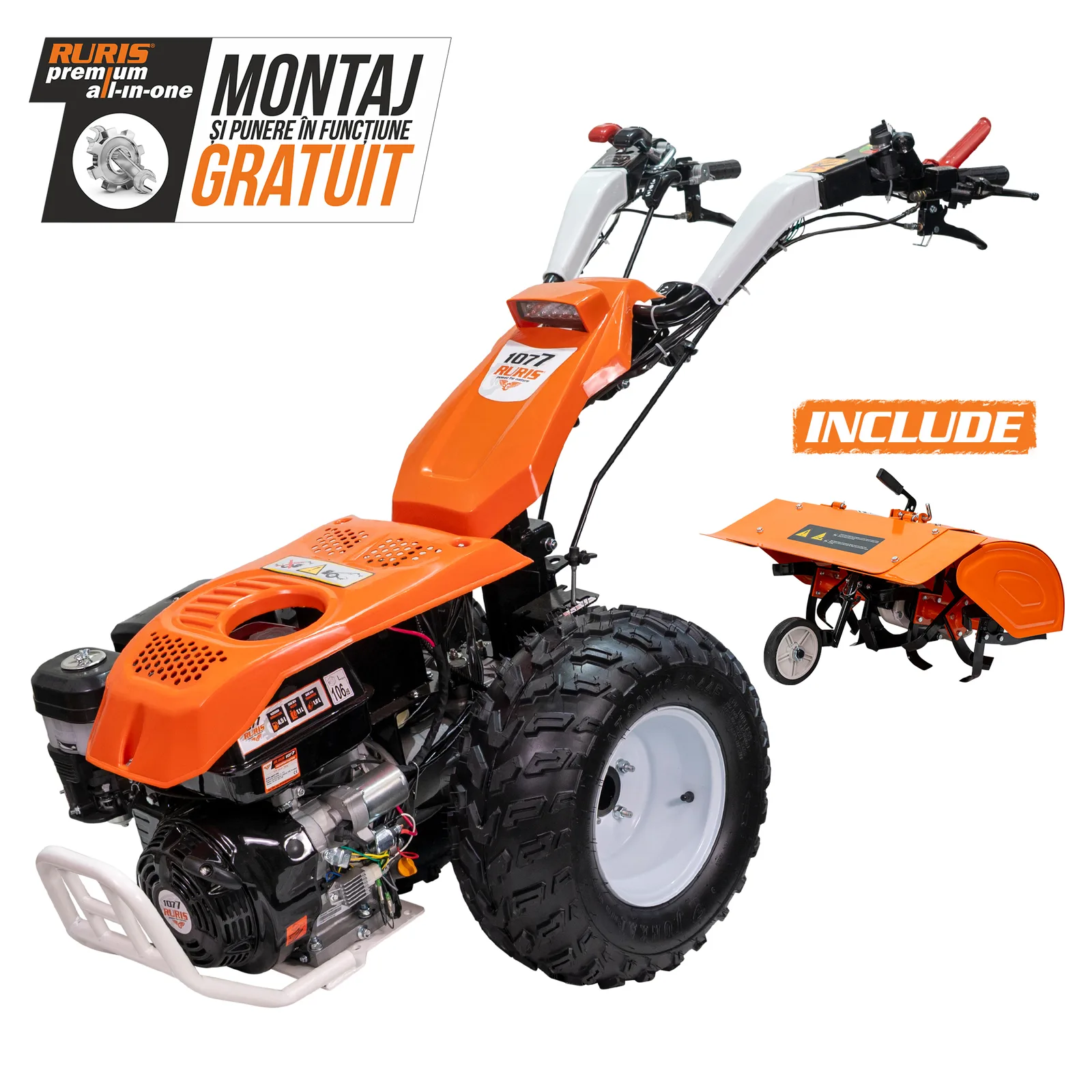 Motocultivator RURIS 1077S + freza de sapat SX77