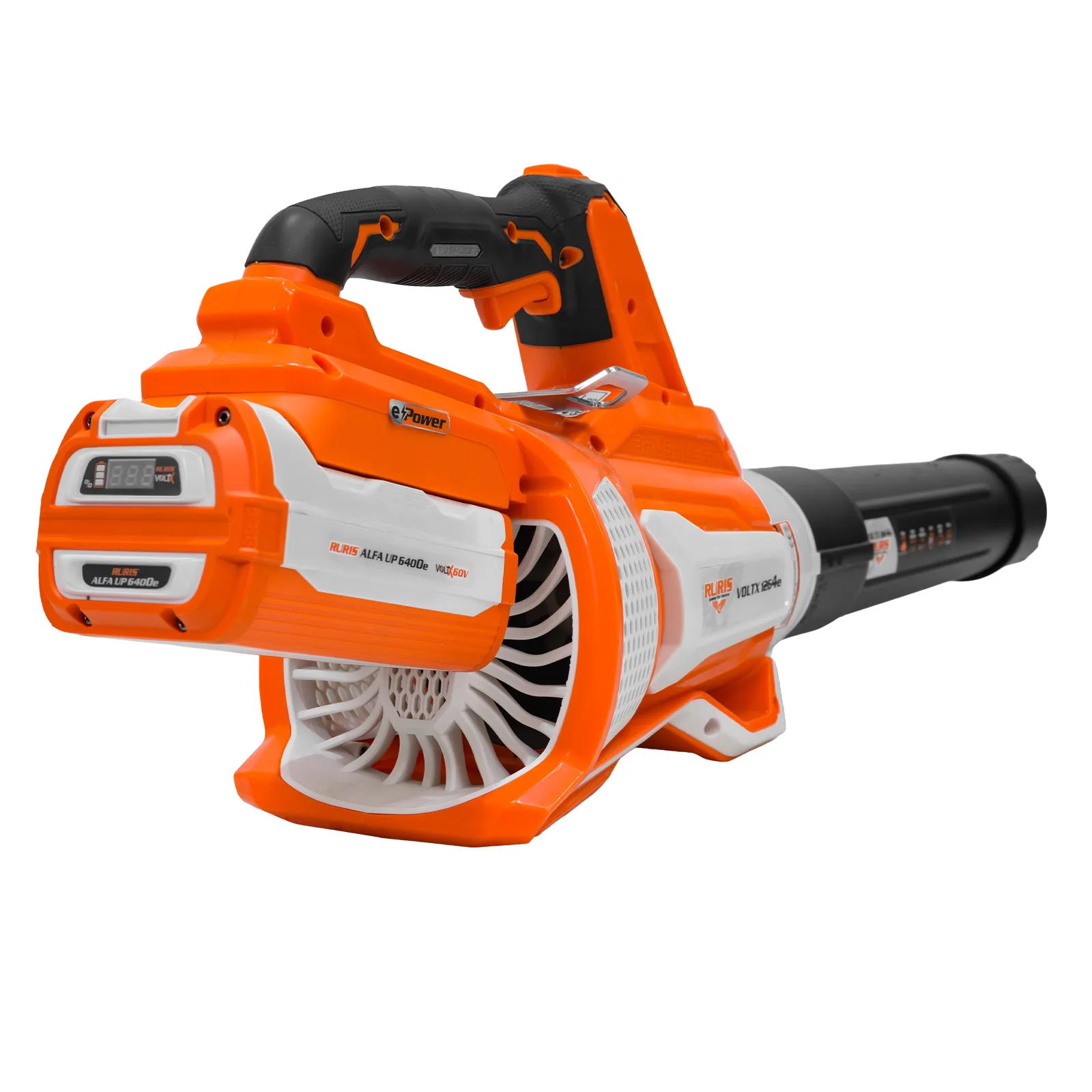 Suflanta pentru frunze pe acumulator RURIS VoltX 1264e, 60 V, viteza aer 72 m/s, volum aer 1200 mc/h, fara acumulator si incarcator in setul de livrare
