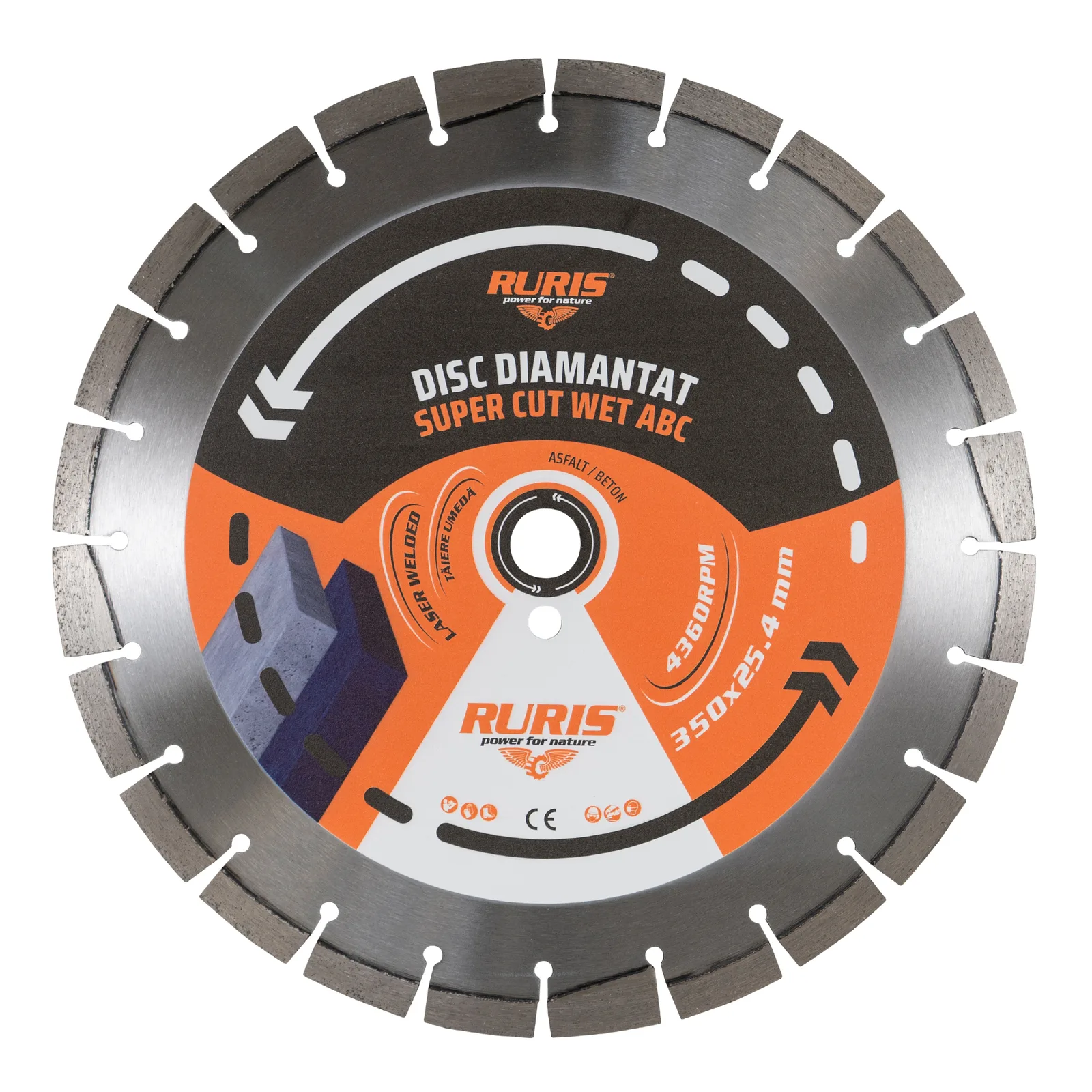 Disc RURIS super cut wet abc 350×25.4