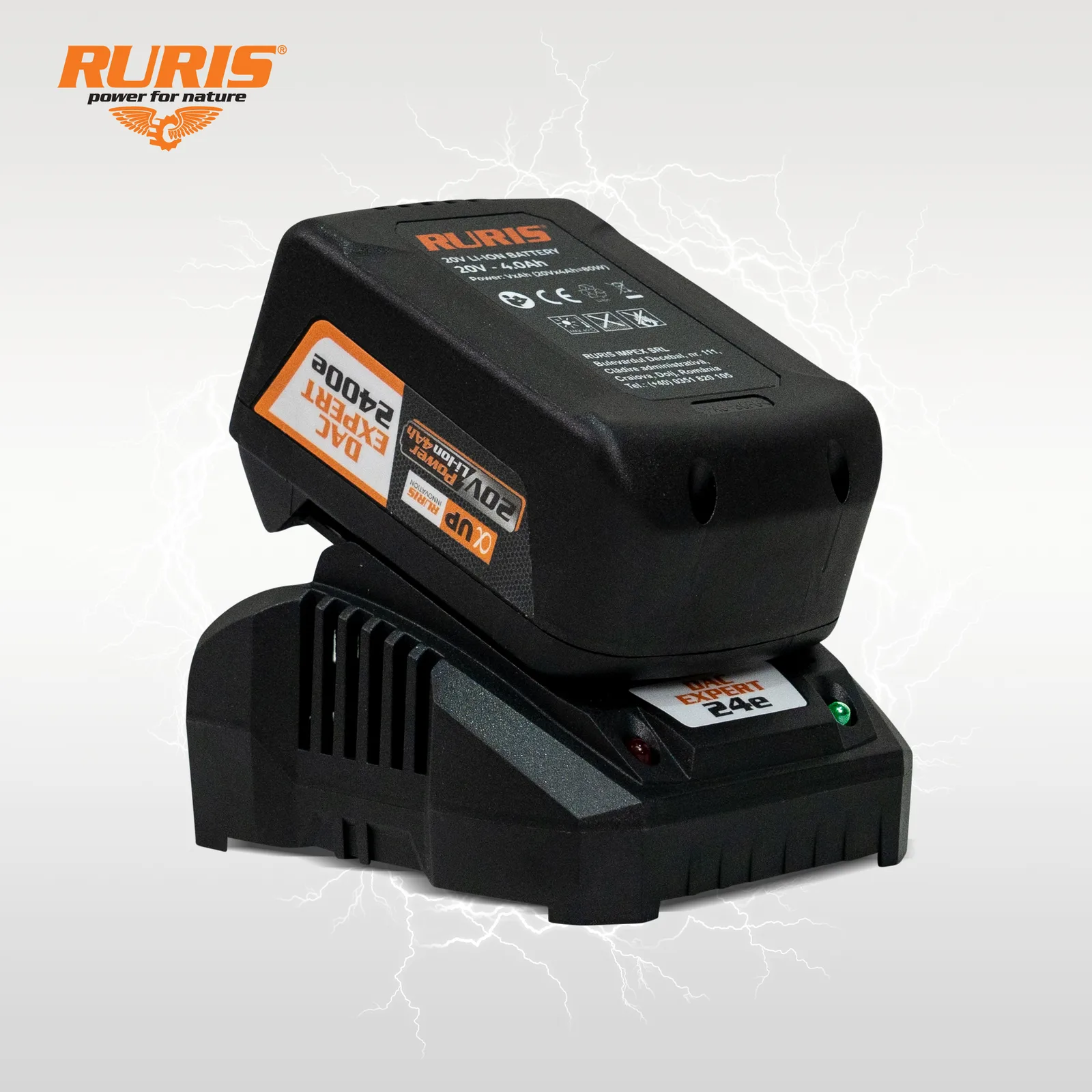 Kit acumulator+incarcator DAC expert 2424e