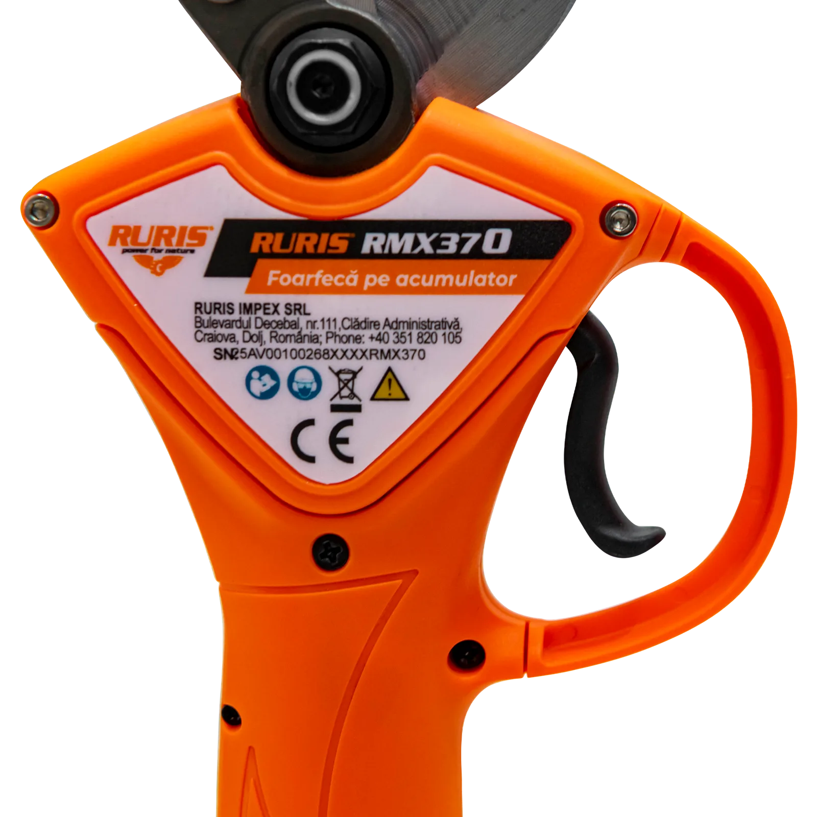 Foarfeca pe acumulator RURIS RMX370, 20V/4Ah, 1 acumulator inclus