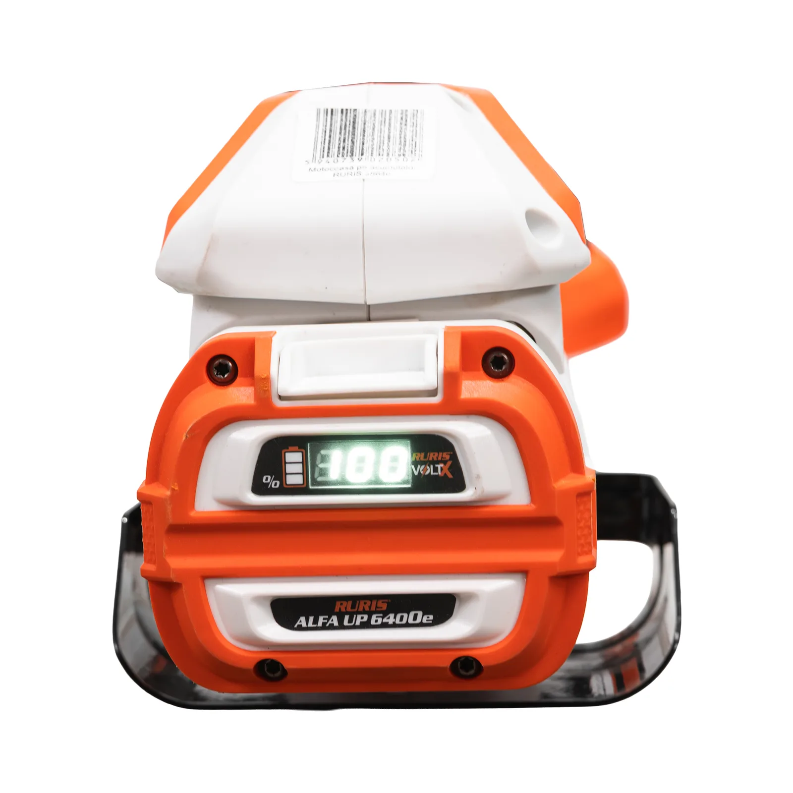 Motocoasa de umar pe acumulator RURIS VoltX 3864e, 60V, diametru taiere 420mm (fir) / 350mm (cutit), include acumulator Alfa Up 6400e si incarcator 64e