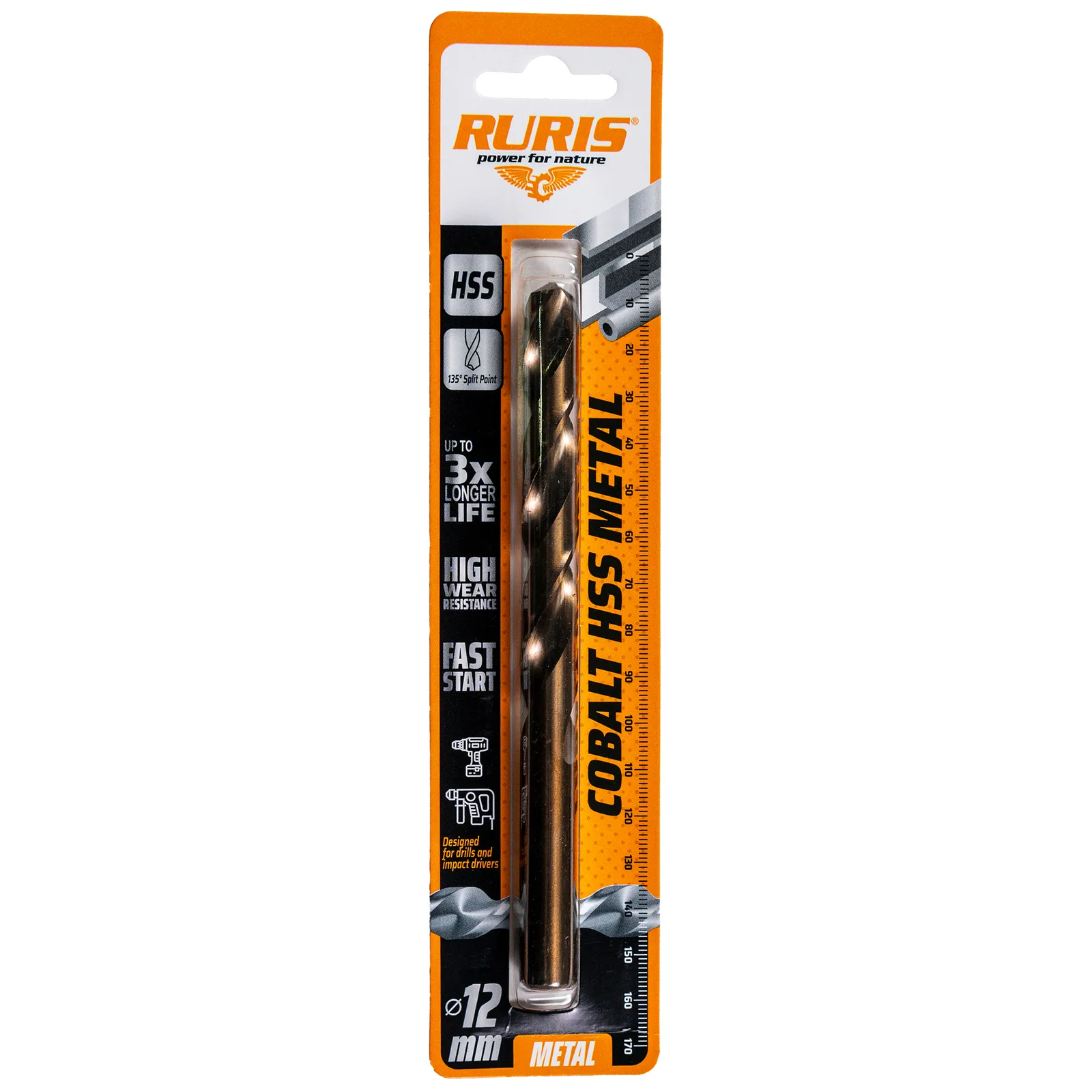 Burghiu RURIS cobalt hss metal 12 mm