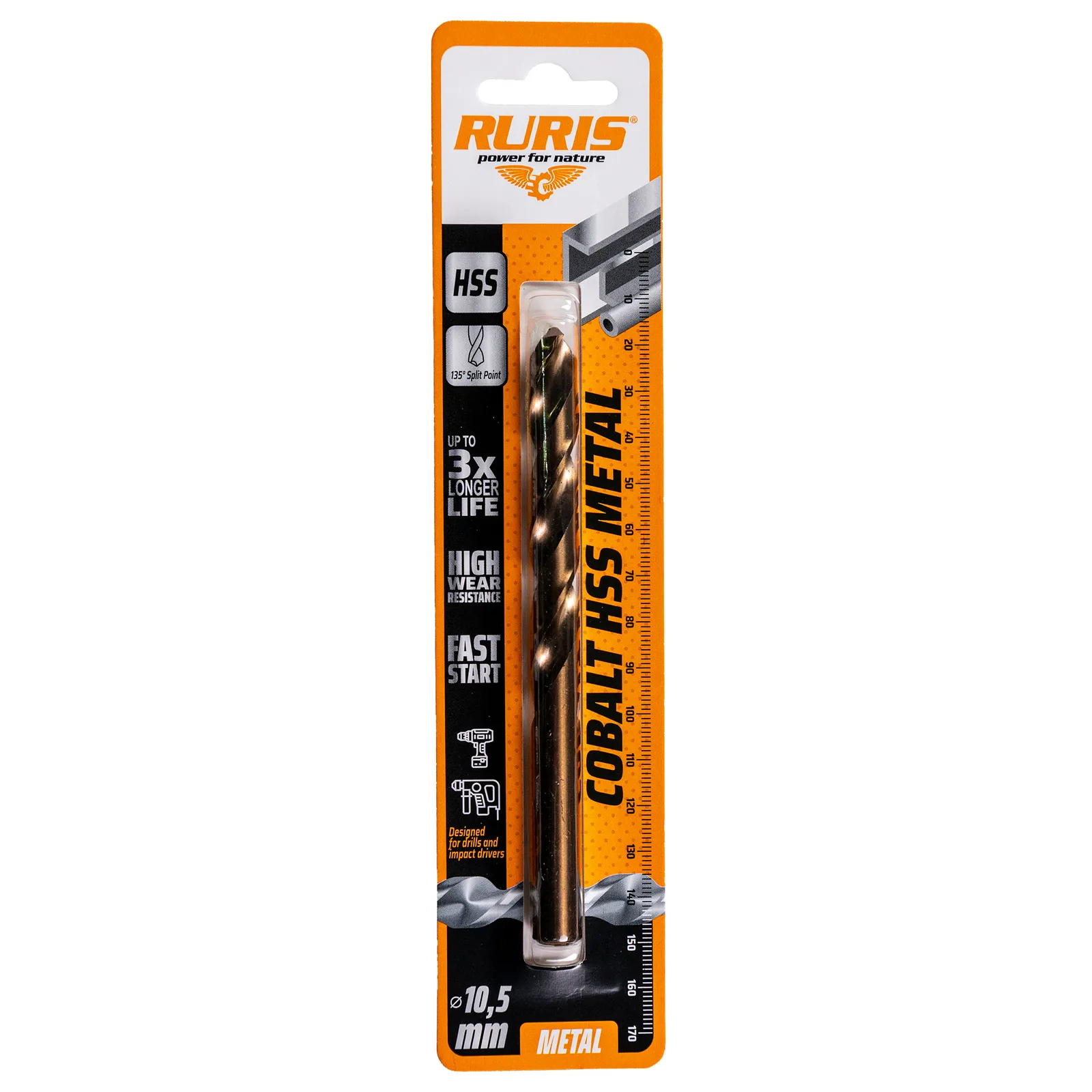 Burghiu RURIS cobalt hss metal 10.5 mm