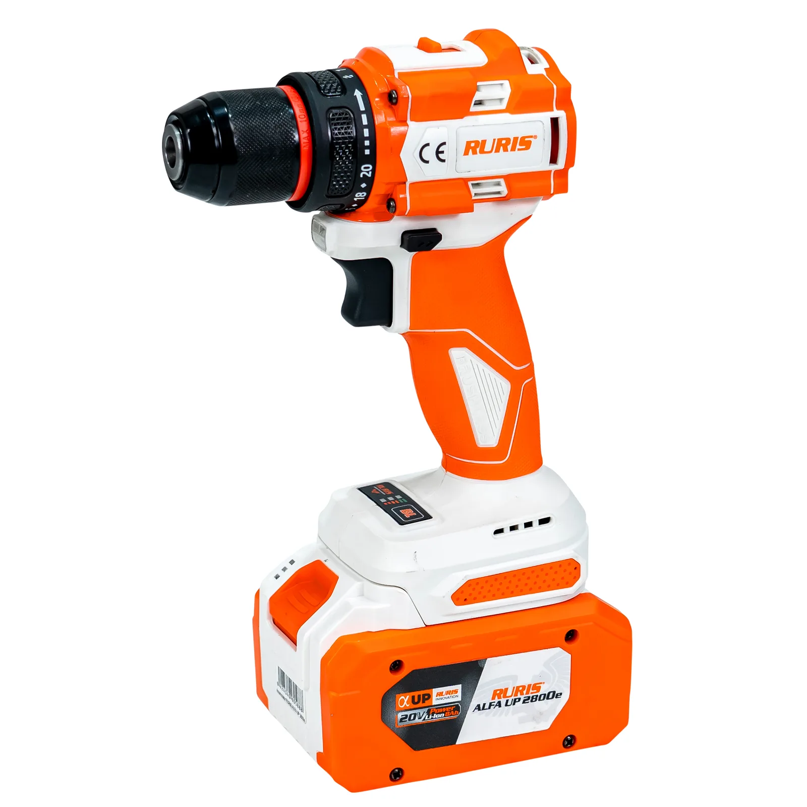 Masina de gaurit/insurubat pe acumulator RURIS RMX1260 Power Alfa Up, cuplu 60Nm, include acumulator si incarcator