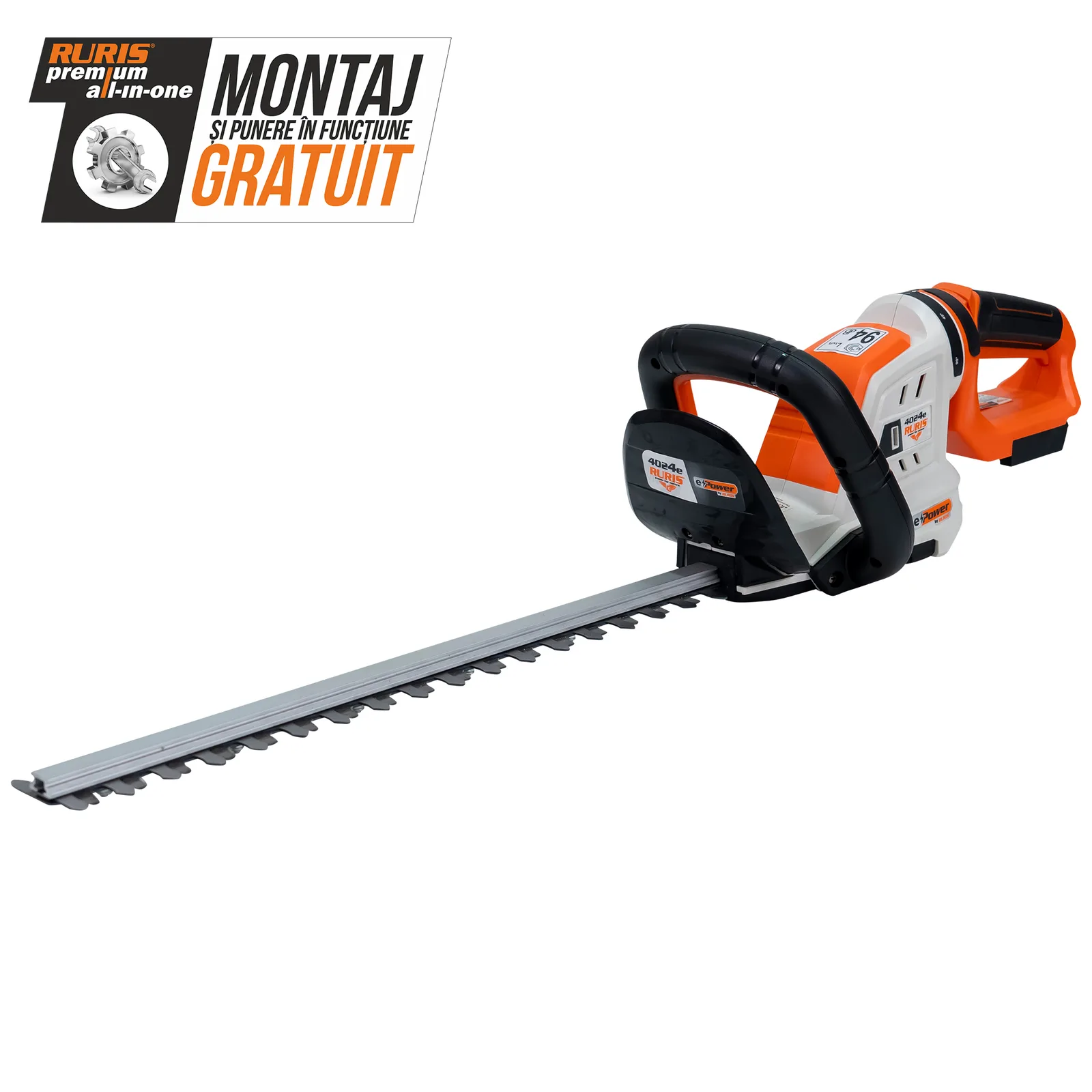 Electrofoarfeca pe acumulator RURIS 4024e, 20V, 4Ah, lungime lama 450mm, greutate 2,2kg, fara acumulator si incarcator in setul de livrare