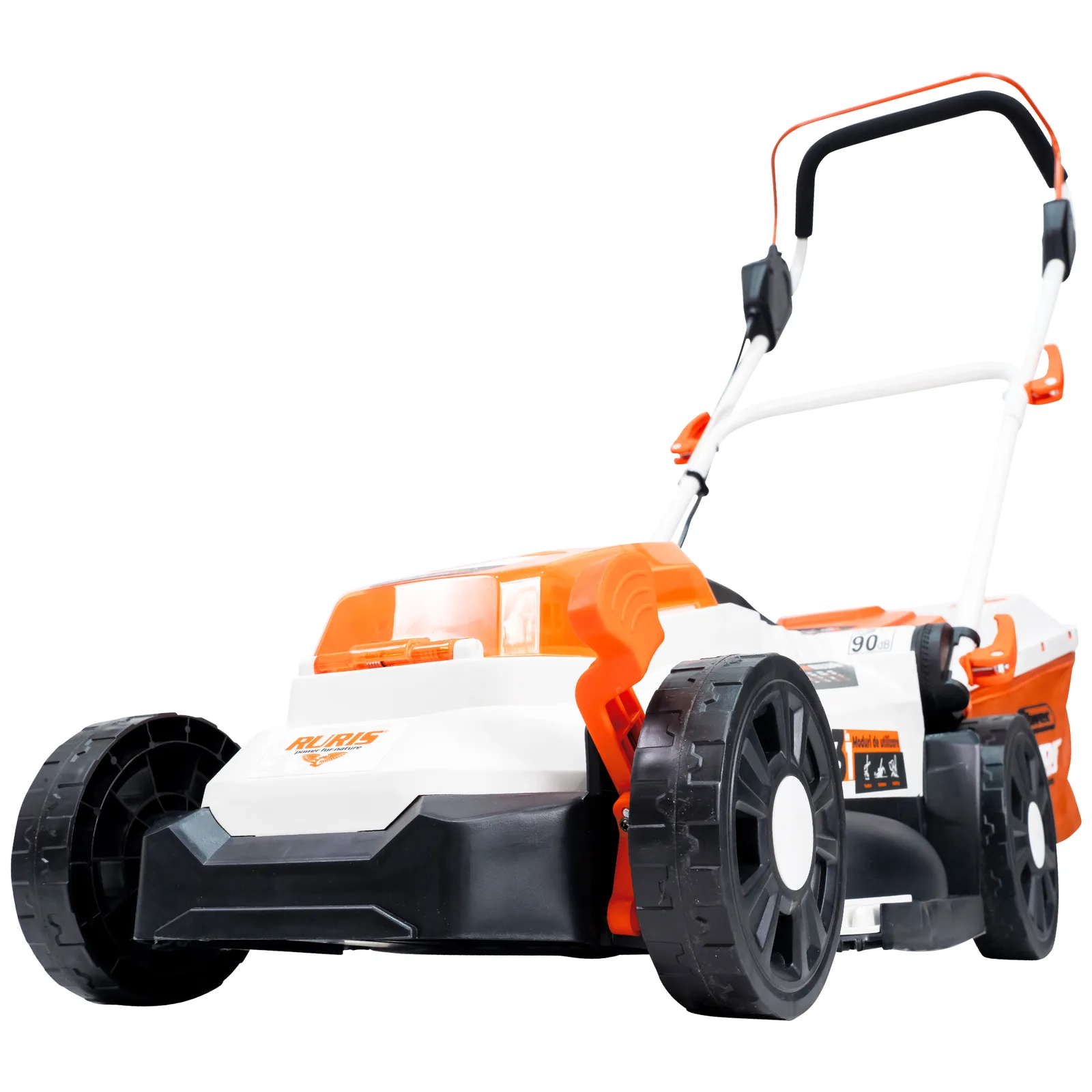 Masina de tuns gazon pe acumulator RURIS RXI3324e Power Alfa Up, 20V, latime de taiere 330mm, sac colector 30L, include acumulator si incarcator