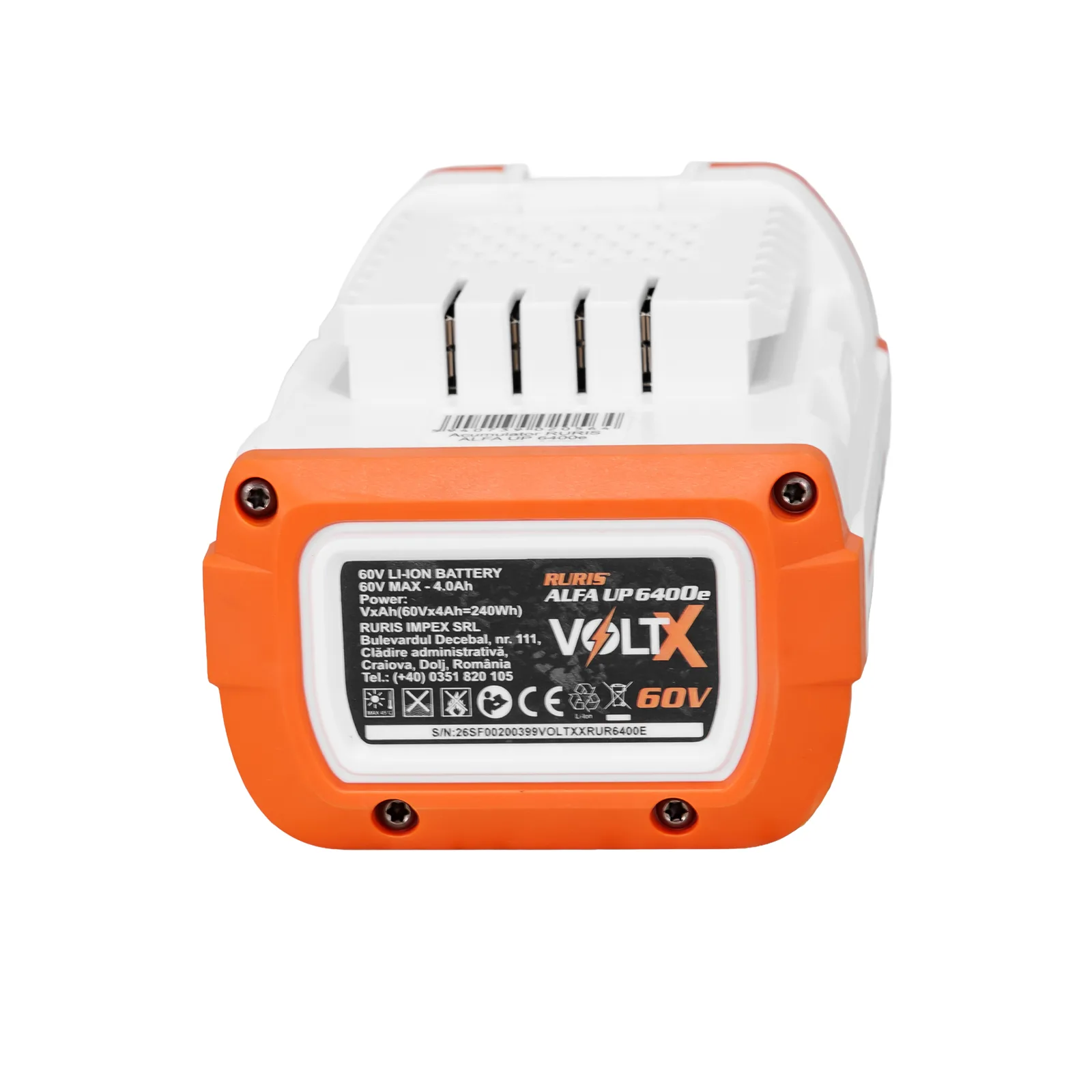 Acumulator RURIS Alfa Up 6400e, 60V, 4Ah, pentru platforma VoltX