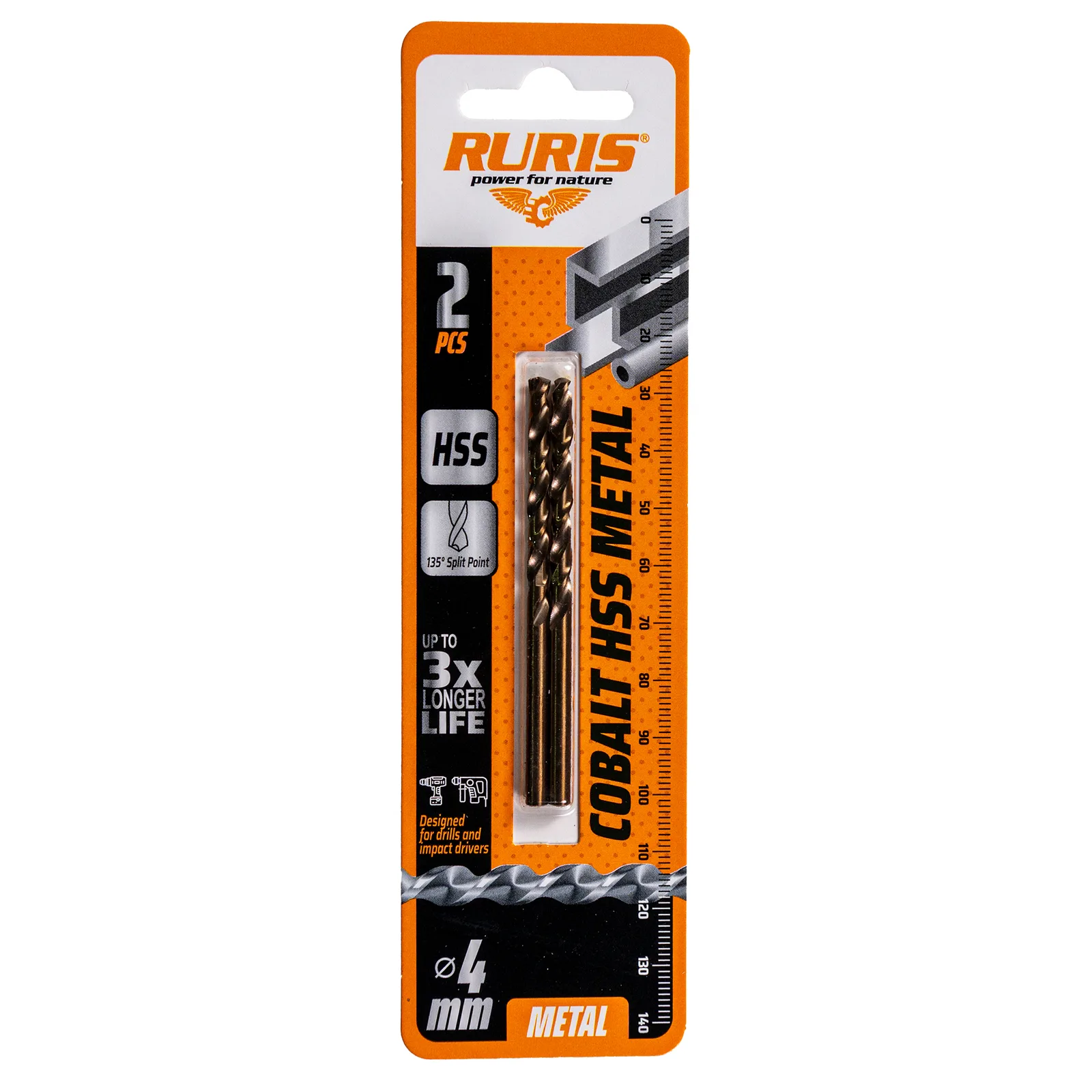 Burghiu RURIS cobalt hss metal 4 mm