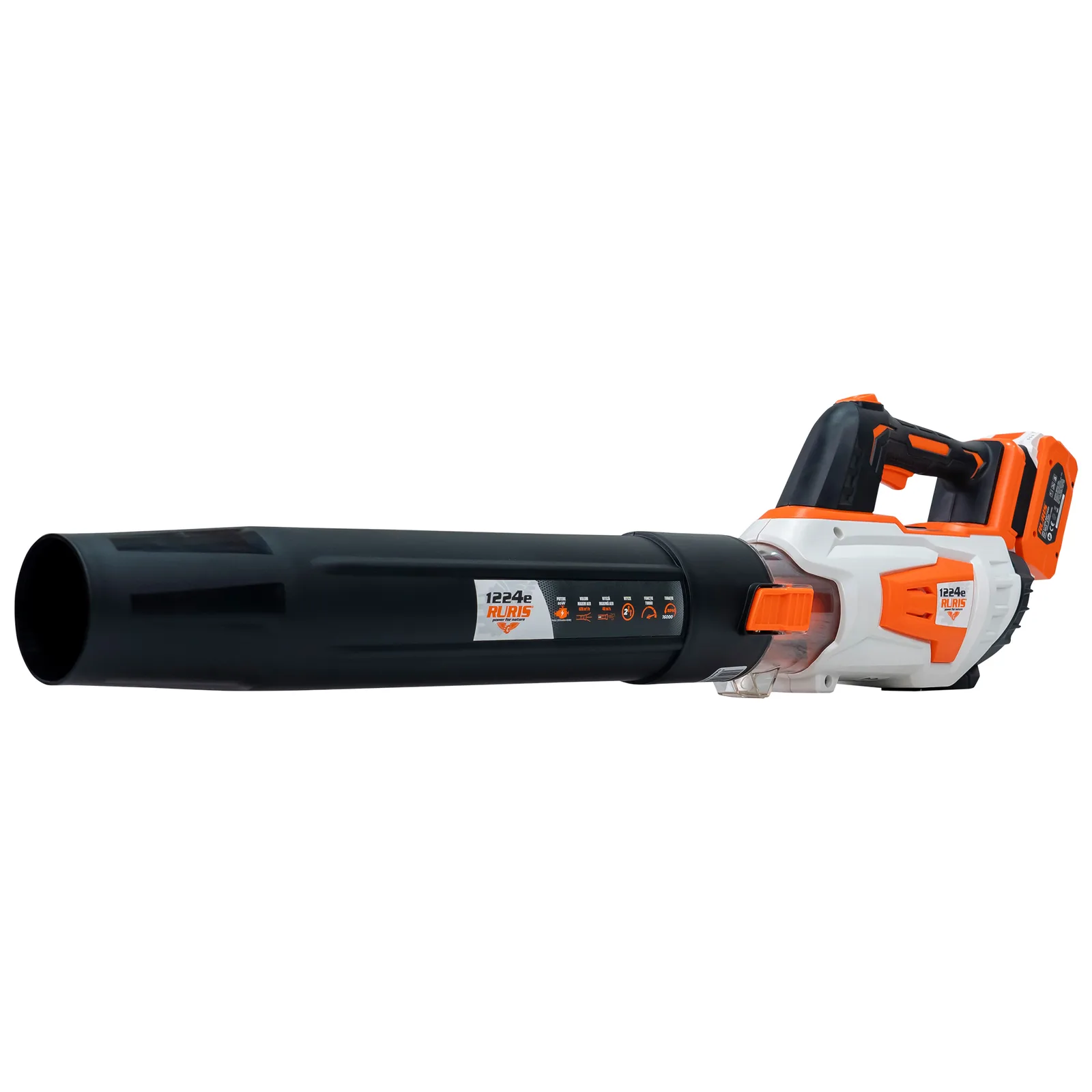 Suflanta pentru frunze pe acumulator RURIS 1224e, 20 V, 4 Ah, viteza aer 40 m/s, volum aer 570 mc/h, fara acumulator si incarcator in setul de livrare